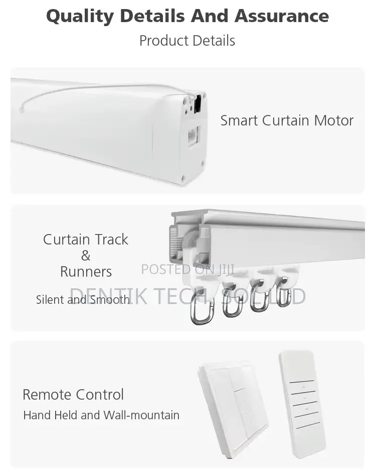 2.0 Nm Smart Tuya/Wifi Electric Smart Curtain Motor WTH Remote Control