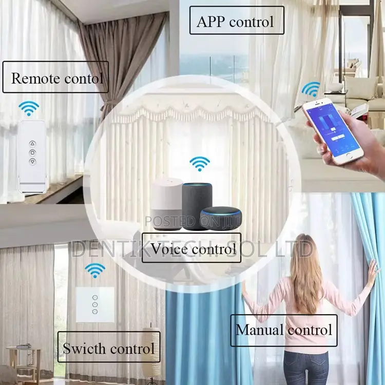 2.0 Nm Smart Tuya/Wifi Electric Smart Curtain Motor WTH Remote Control