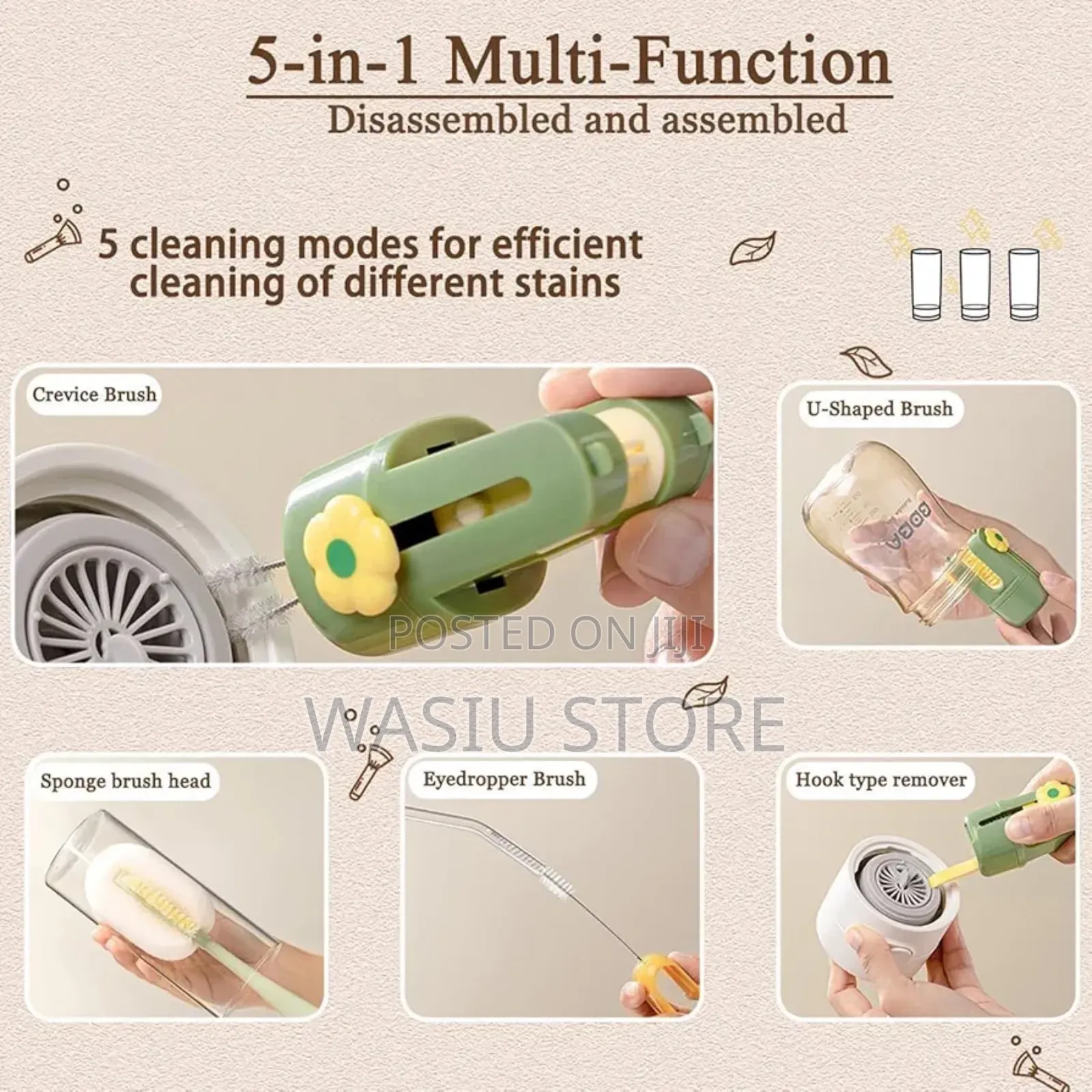 5-in-1 Bottle Brush Cleaner Set