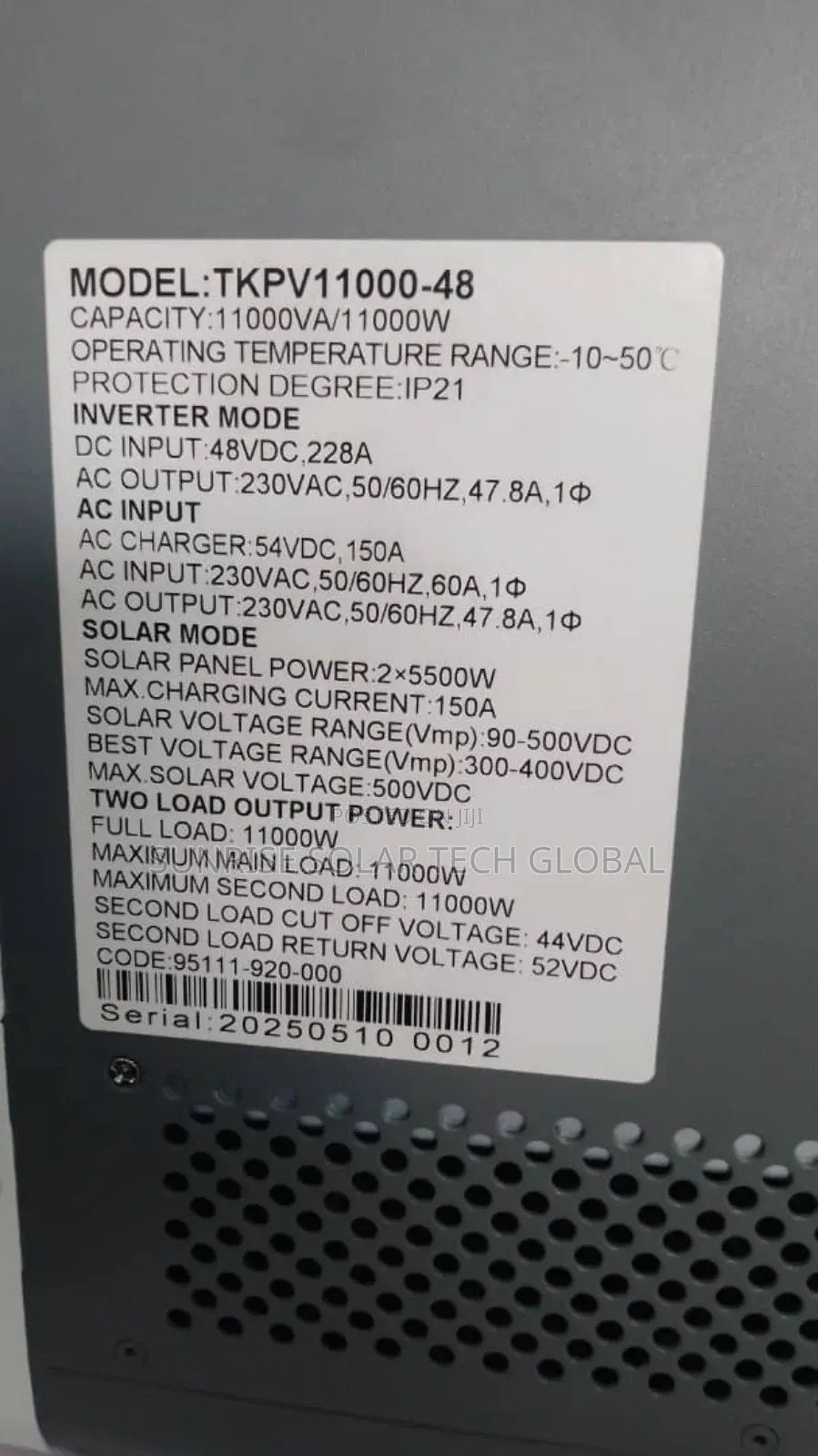 11kva 48v Taico Hybrid Inverter