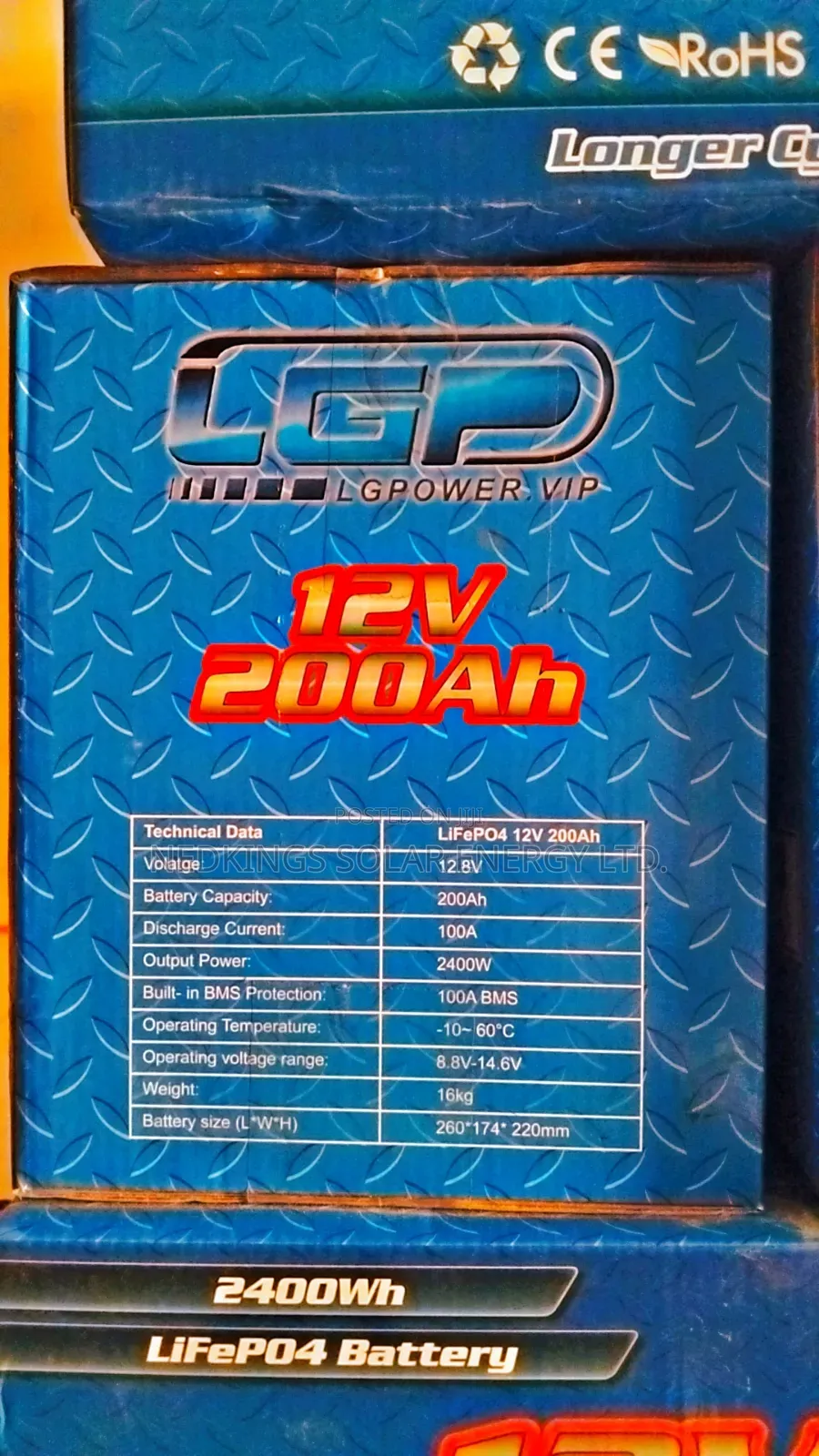 200ah 12v LGP Power Lithium Battery
