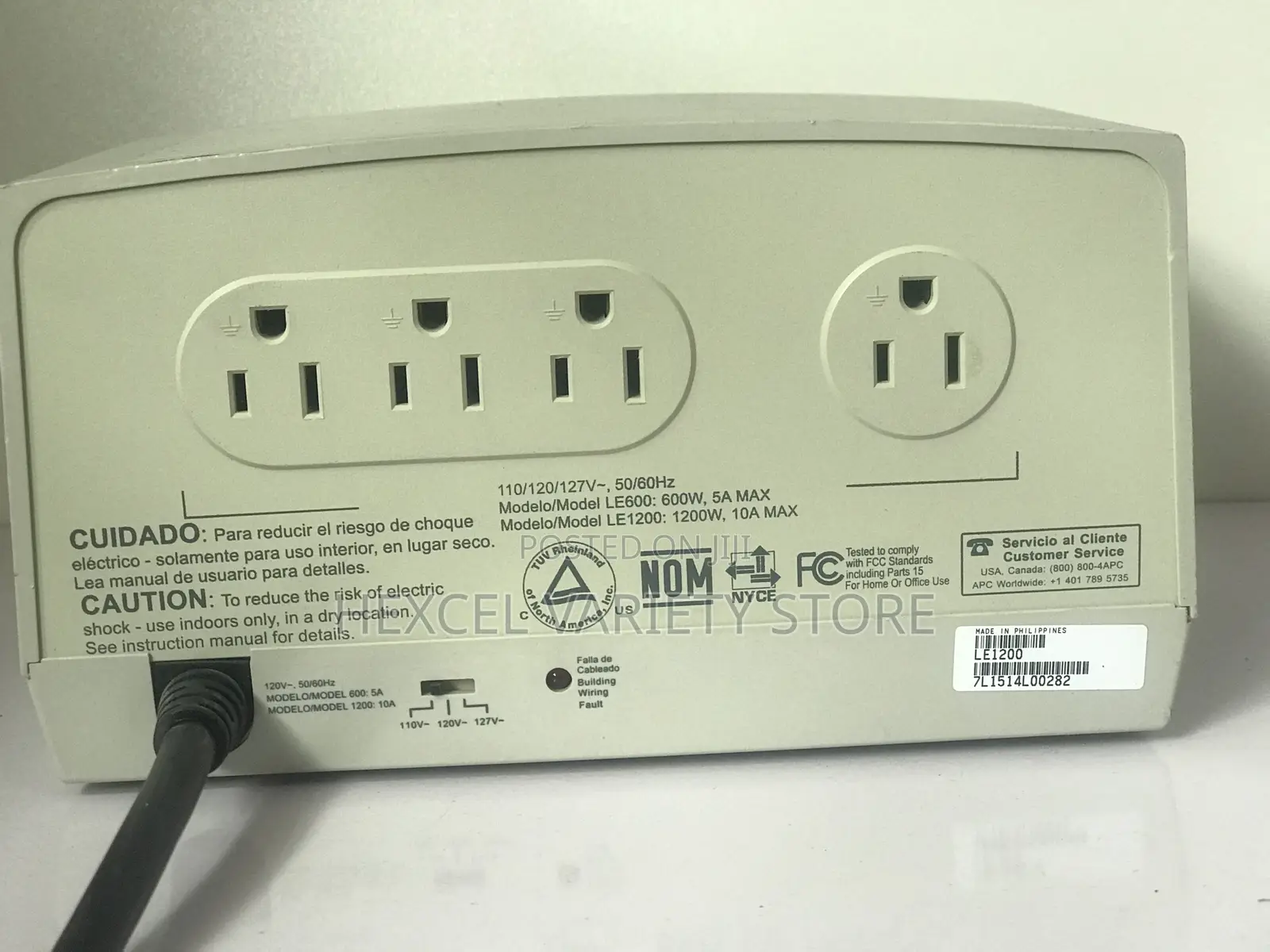 Apc 1200va Voltage Stabilizer (Avr) – Surge Protection