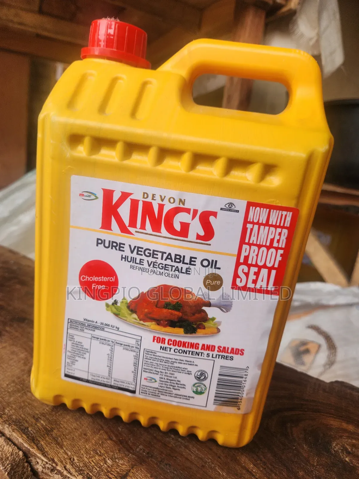Devon Kings 5l Vegetable Oil, Cholesterol Free