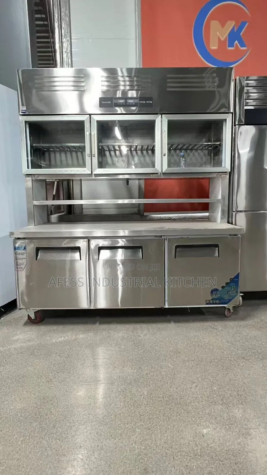Stainless Steel 3 Door Under Bar Unit With Freezer