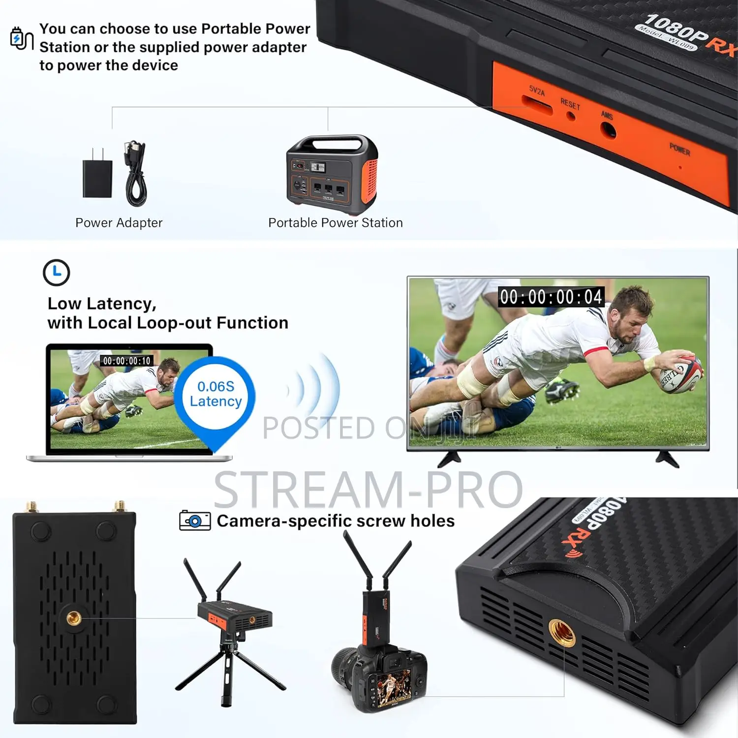 Bovbox Wireless Hdmi Transmitter and Receiver,1080p Full Hd 820ft