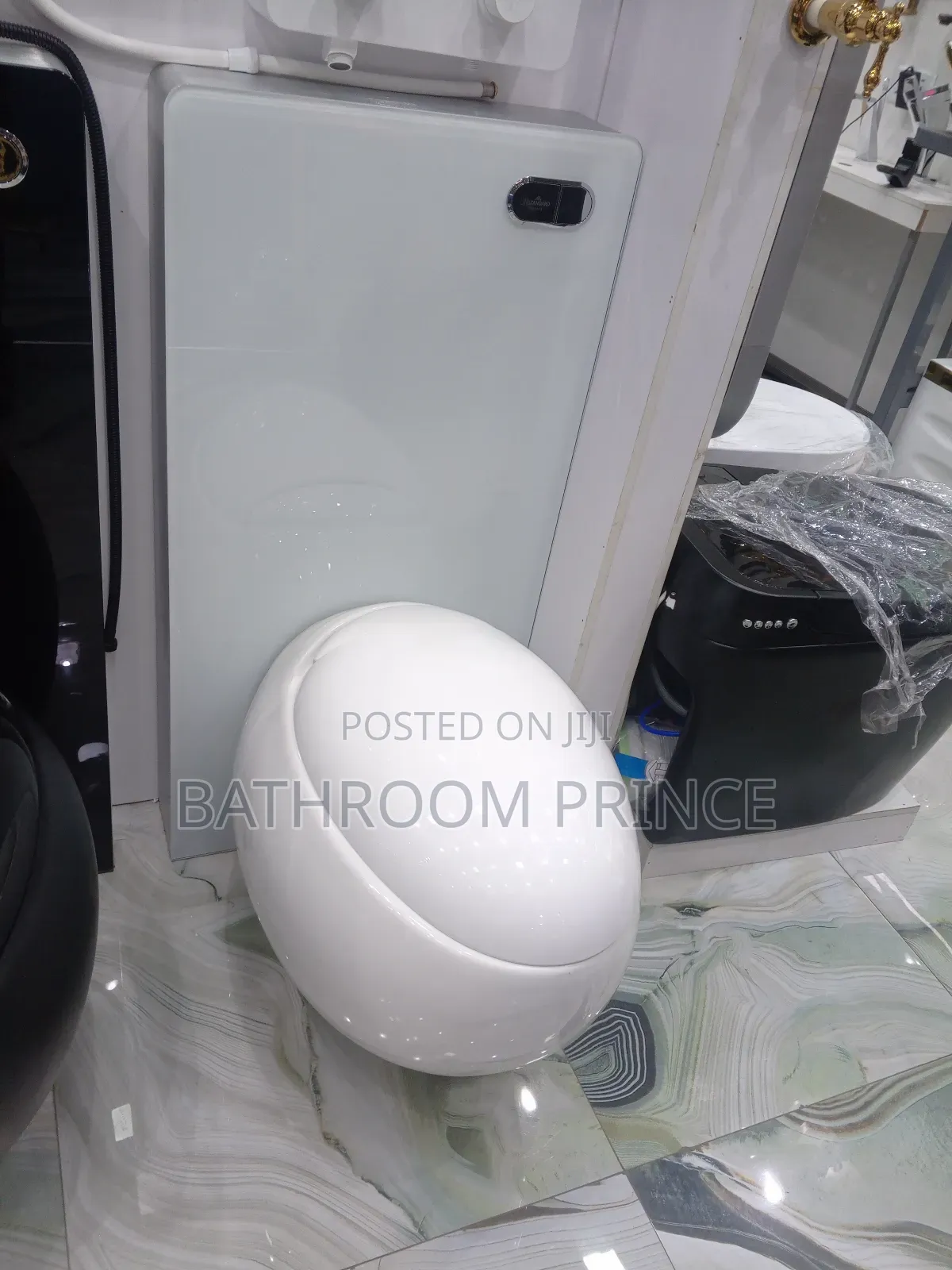 Modern Egg Shape Conceal With Glass Tank