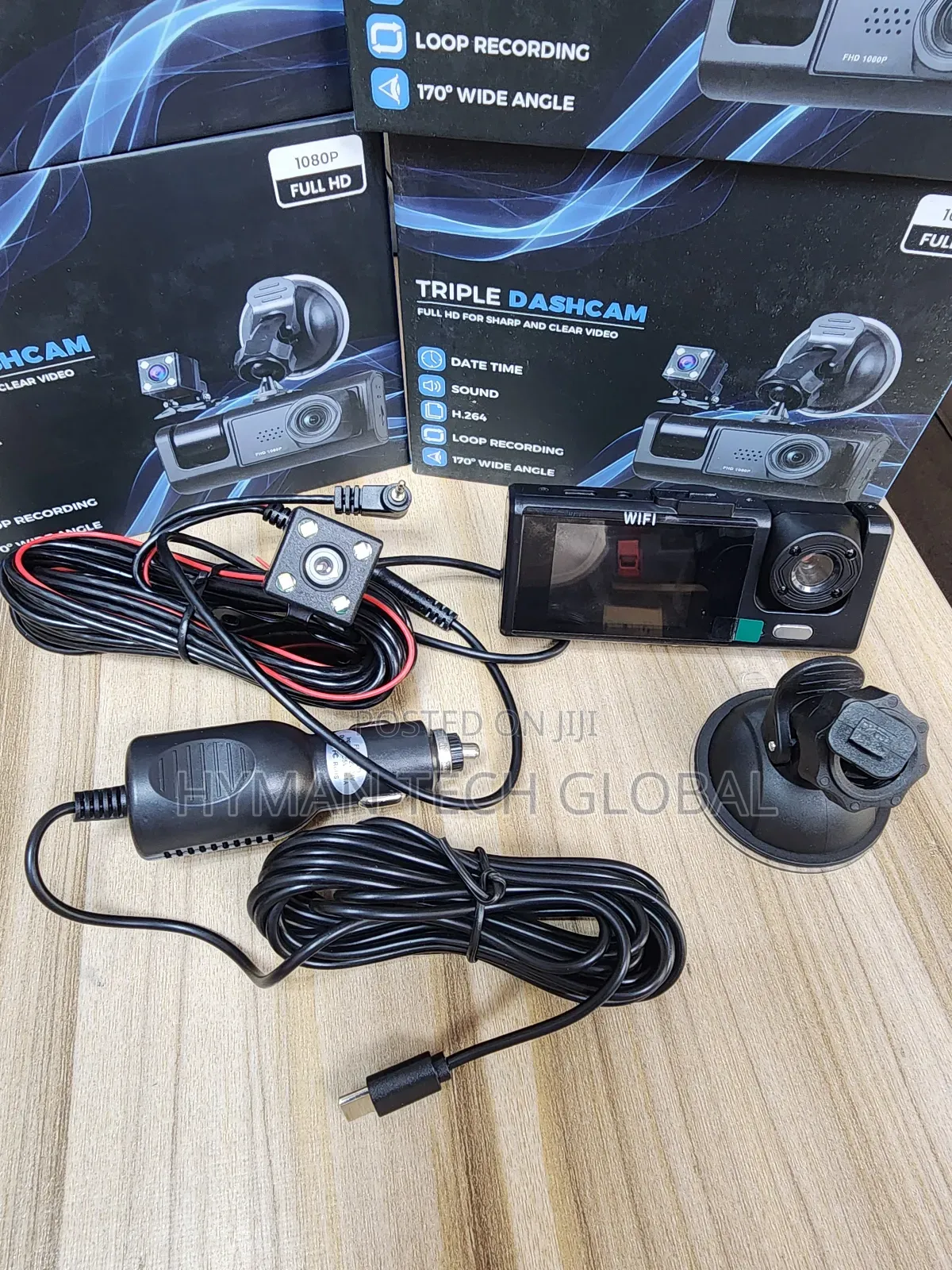 Car DVR Dash Cam Hd Dash Camera Three Way Lens Video Recorder