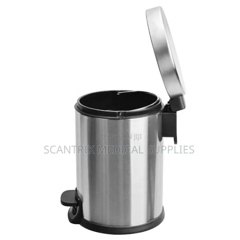 Space-Saving Stainless Steel Trash Bin Pedal for Small Areas