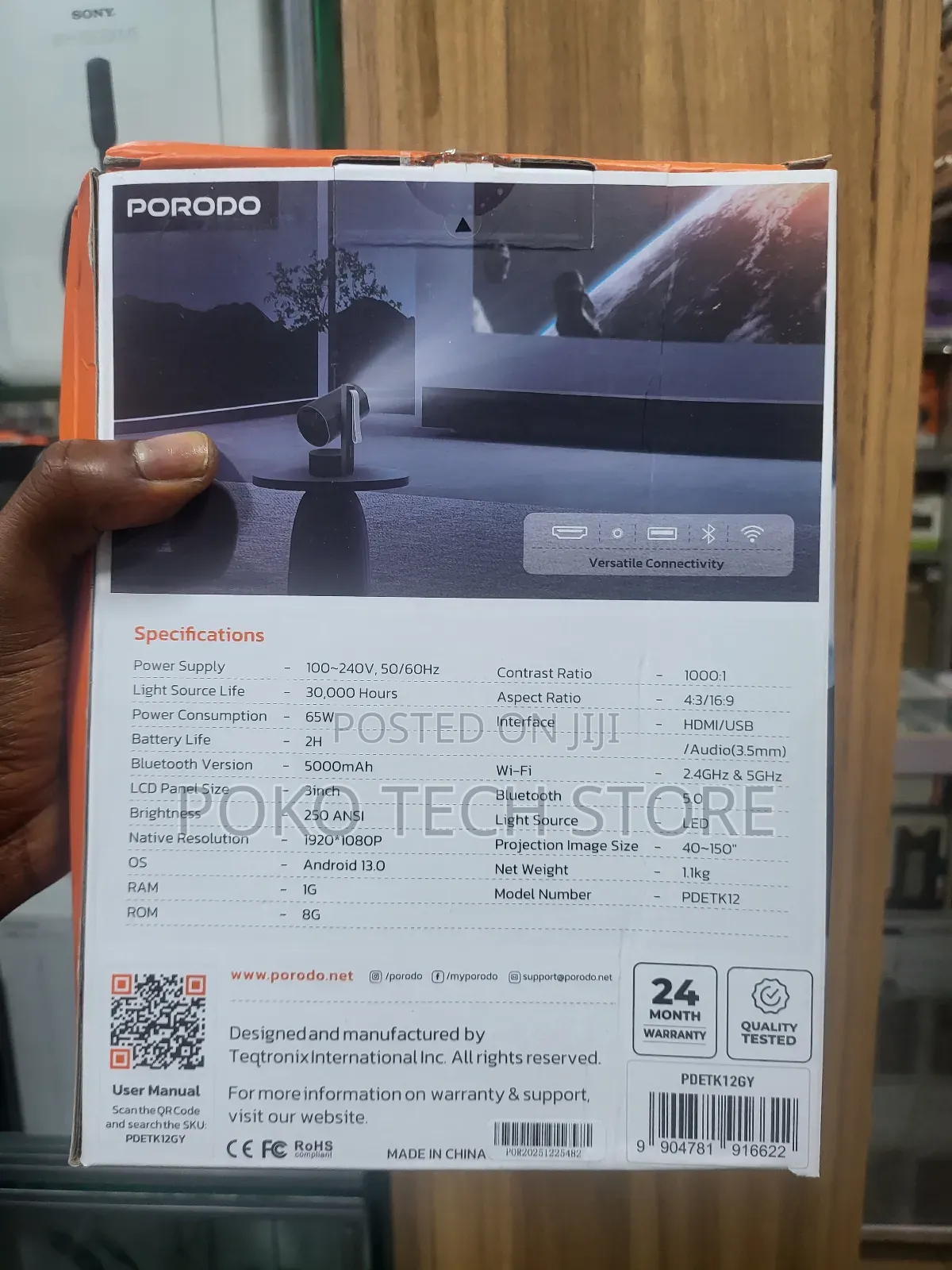 Porodo Premiere Full Hd Android Smart Projector