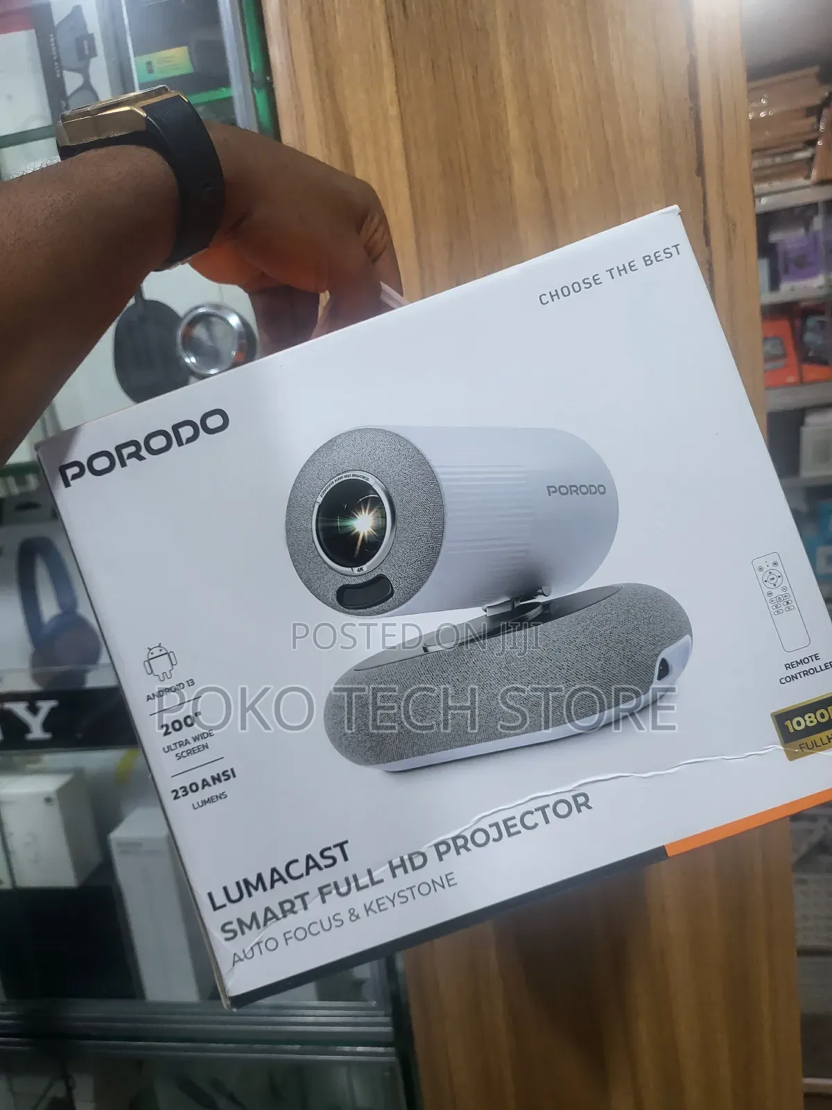 Porodo Lumacast Smart Full Hd Projector