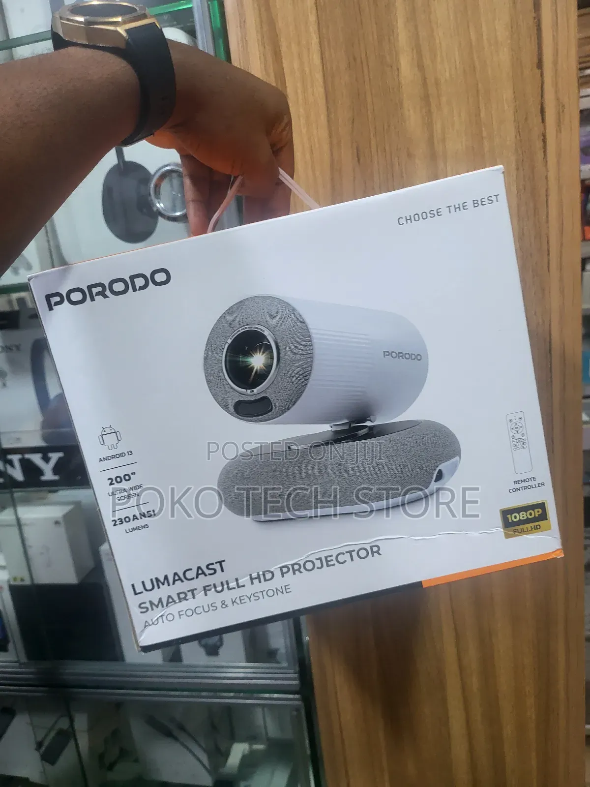 Porodo Lumacast Smart Full Hd Projector