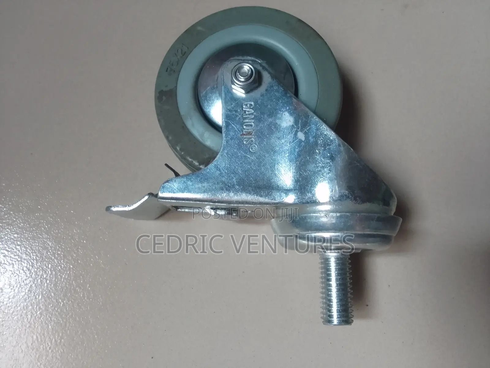 75mm Threaded Swivel Castor Wheels Heavy Duty With Brakes - 4pcs