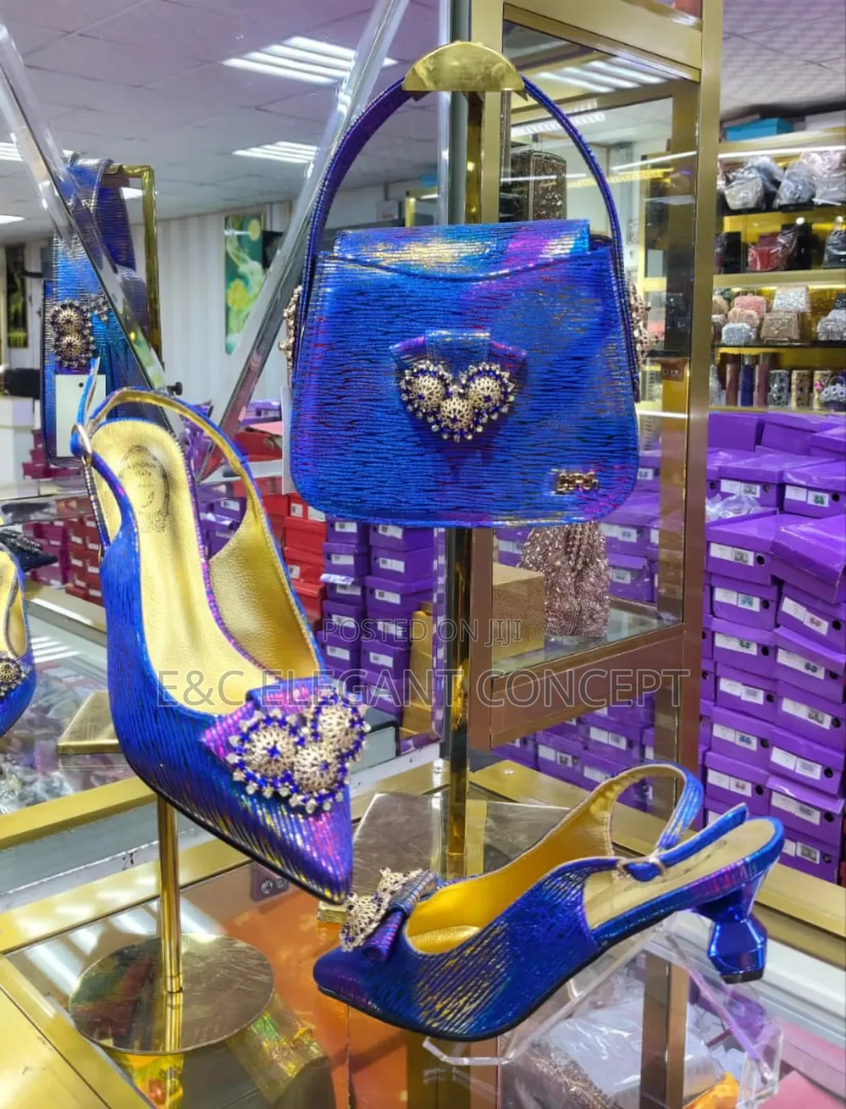 Classy Italian Leather Slippers and Bag
