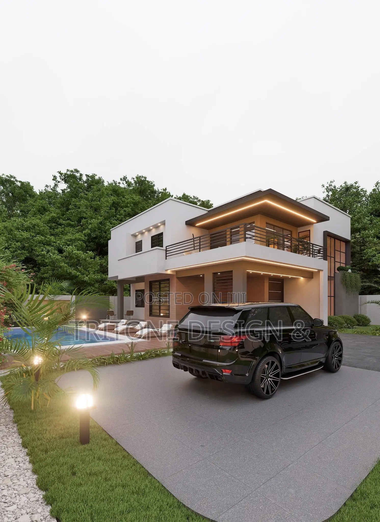 Ultra Modern Country Home Design Visualization