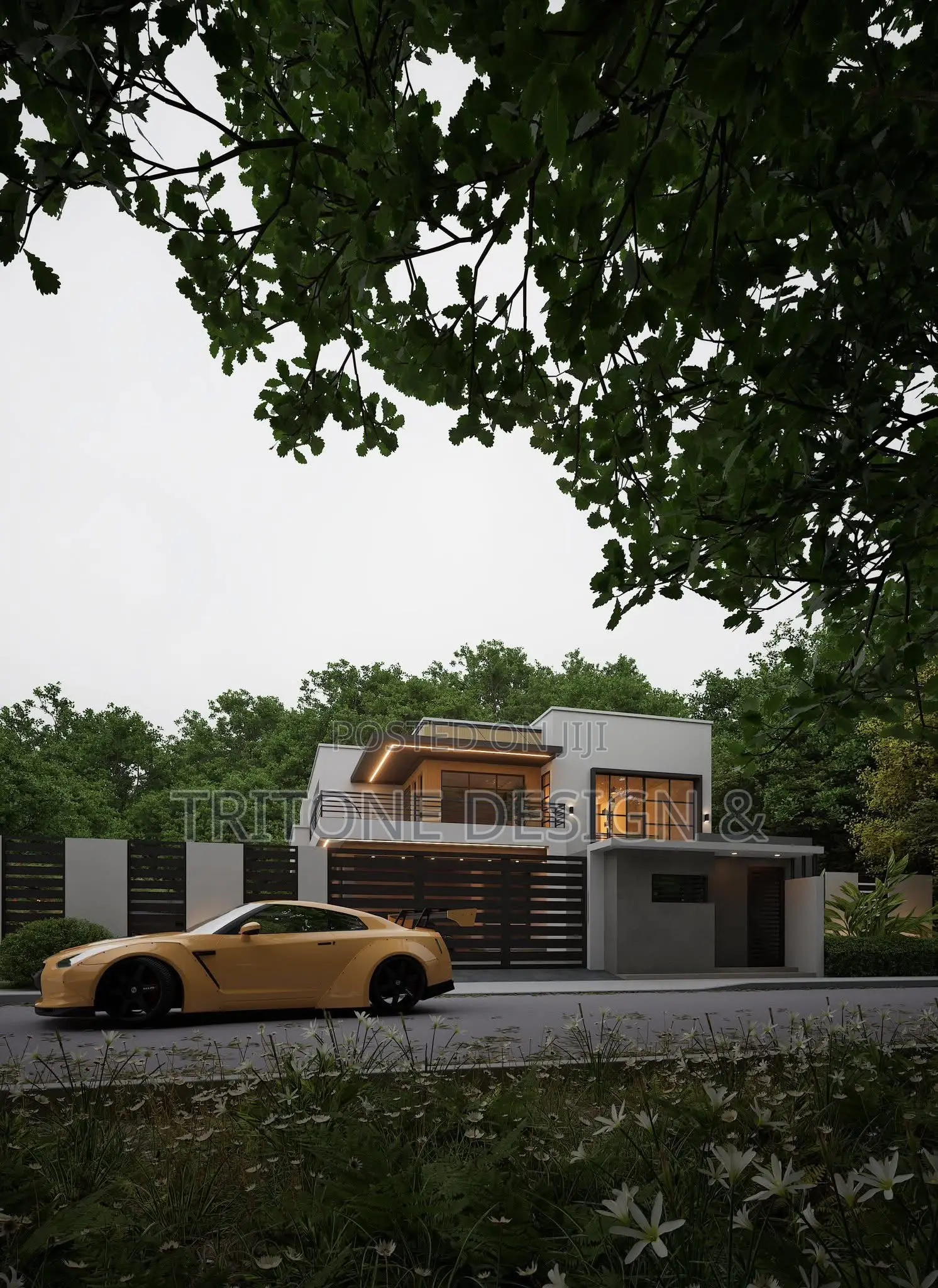 Ultra Modern Country Home Design Visualization