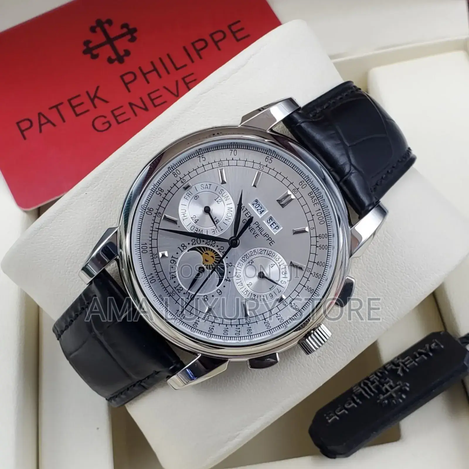 Patek Philippe Genuine Leather Luxury Designer Wristwatches