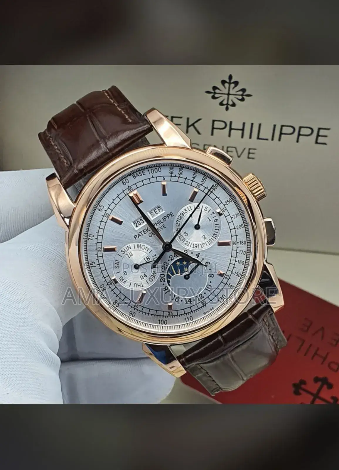 Patek Philippe Genuine Leather Luxury Designer Wristwatches