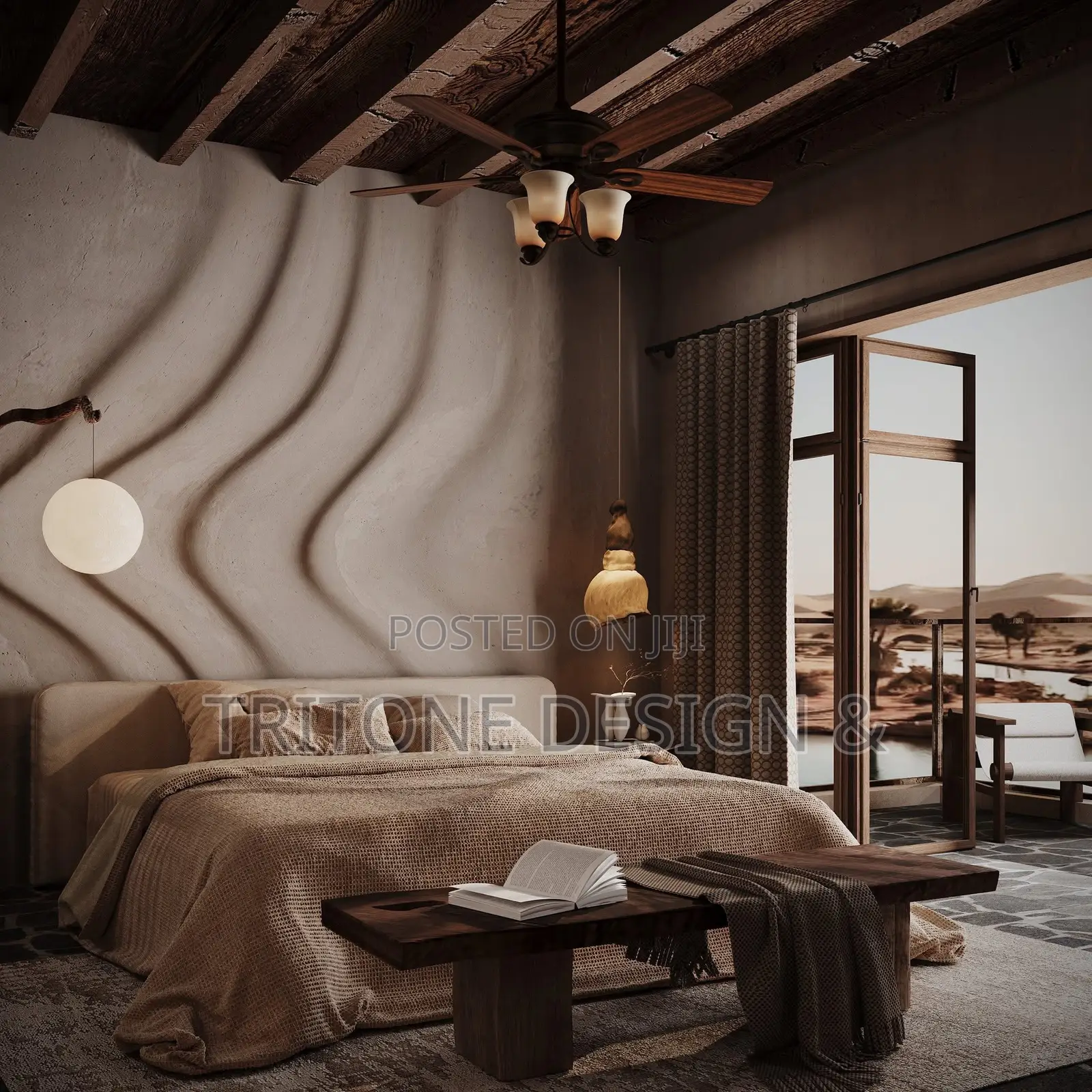 Rustic Hotel Interior Suite