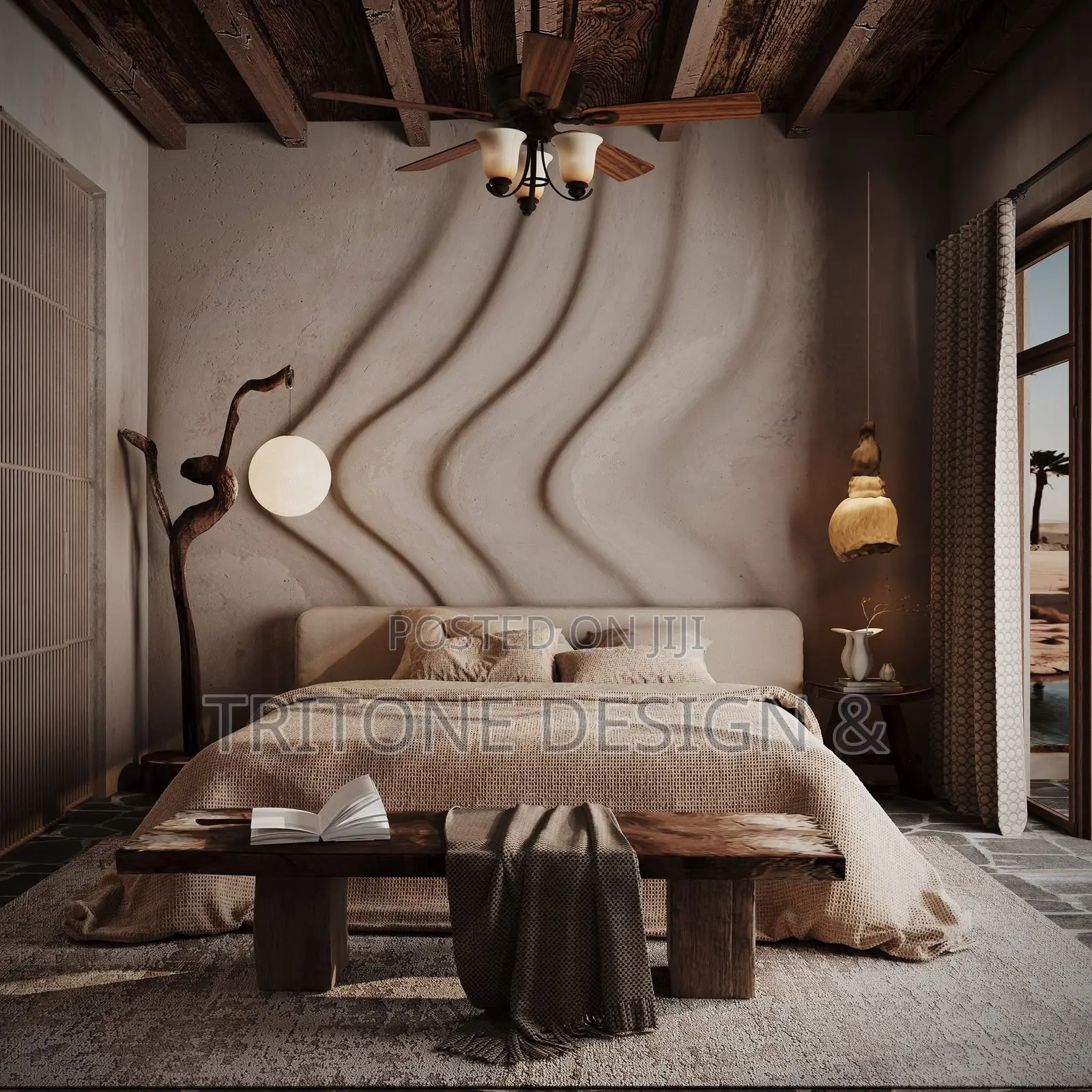 Rustic Hotel Interior Suite