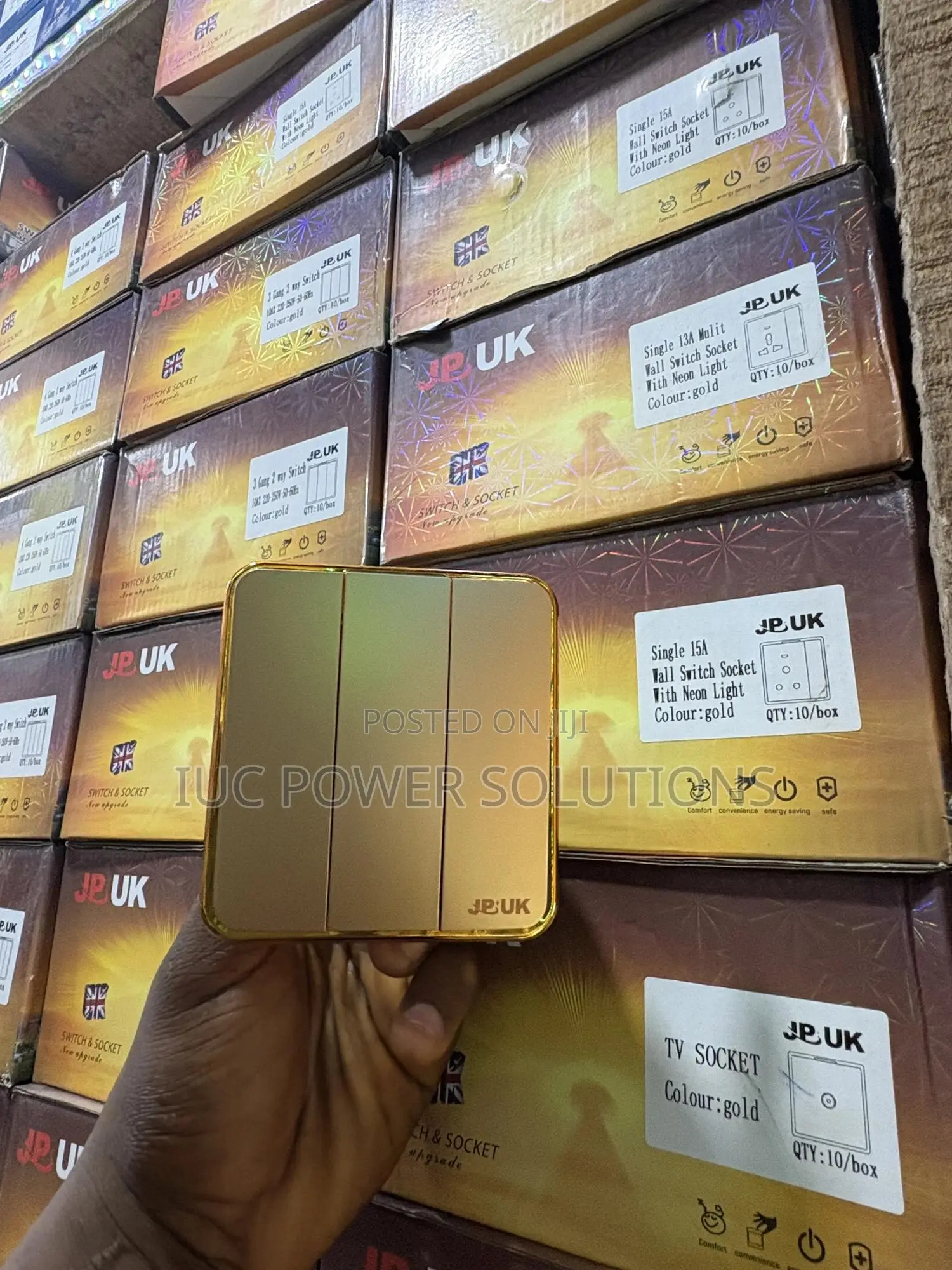 3gang Switch Gold Color
