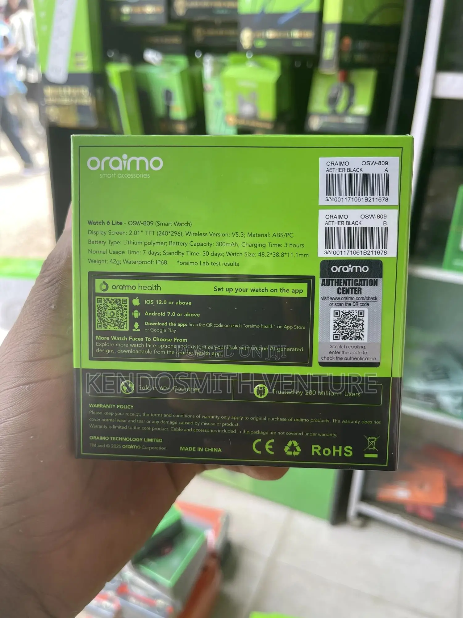 Oraimo Watch 6 Lite Smartwatch (Wireless Calling, 7 Days Battery)
