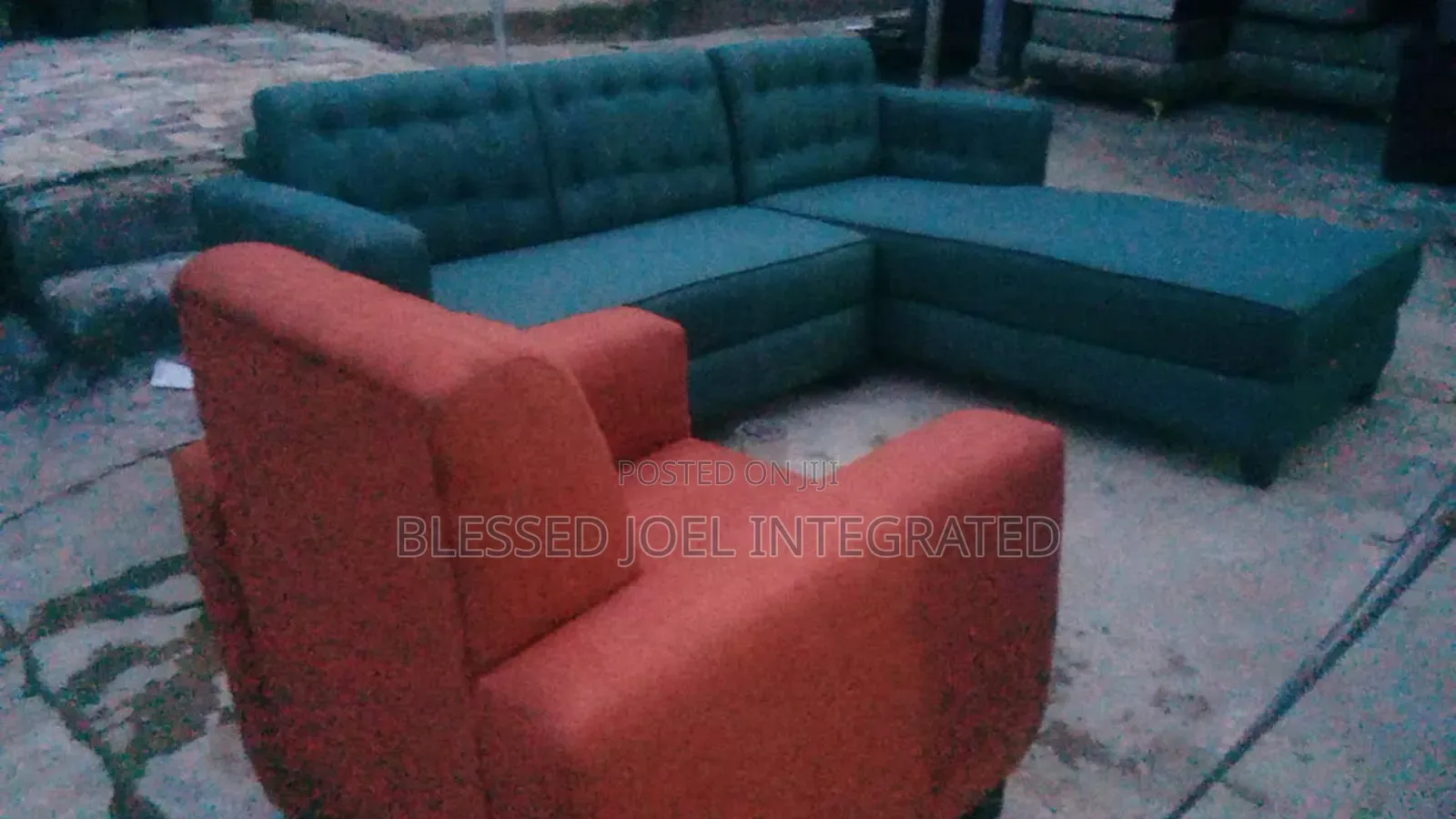 Green and Orange Sofa