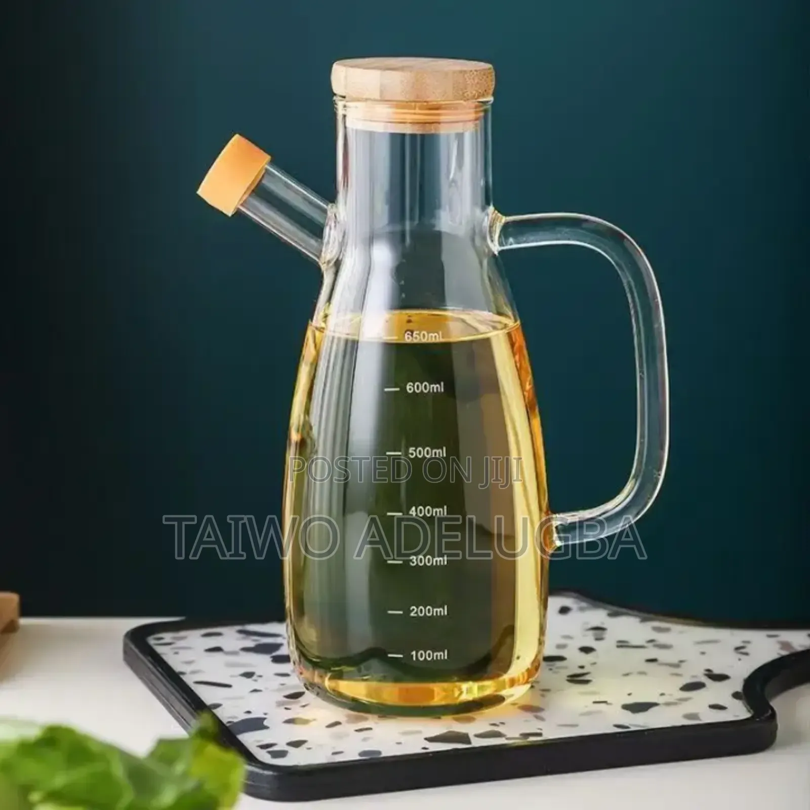 High Quality Oil Jug With Bamboo Lids