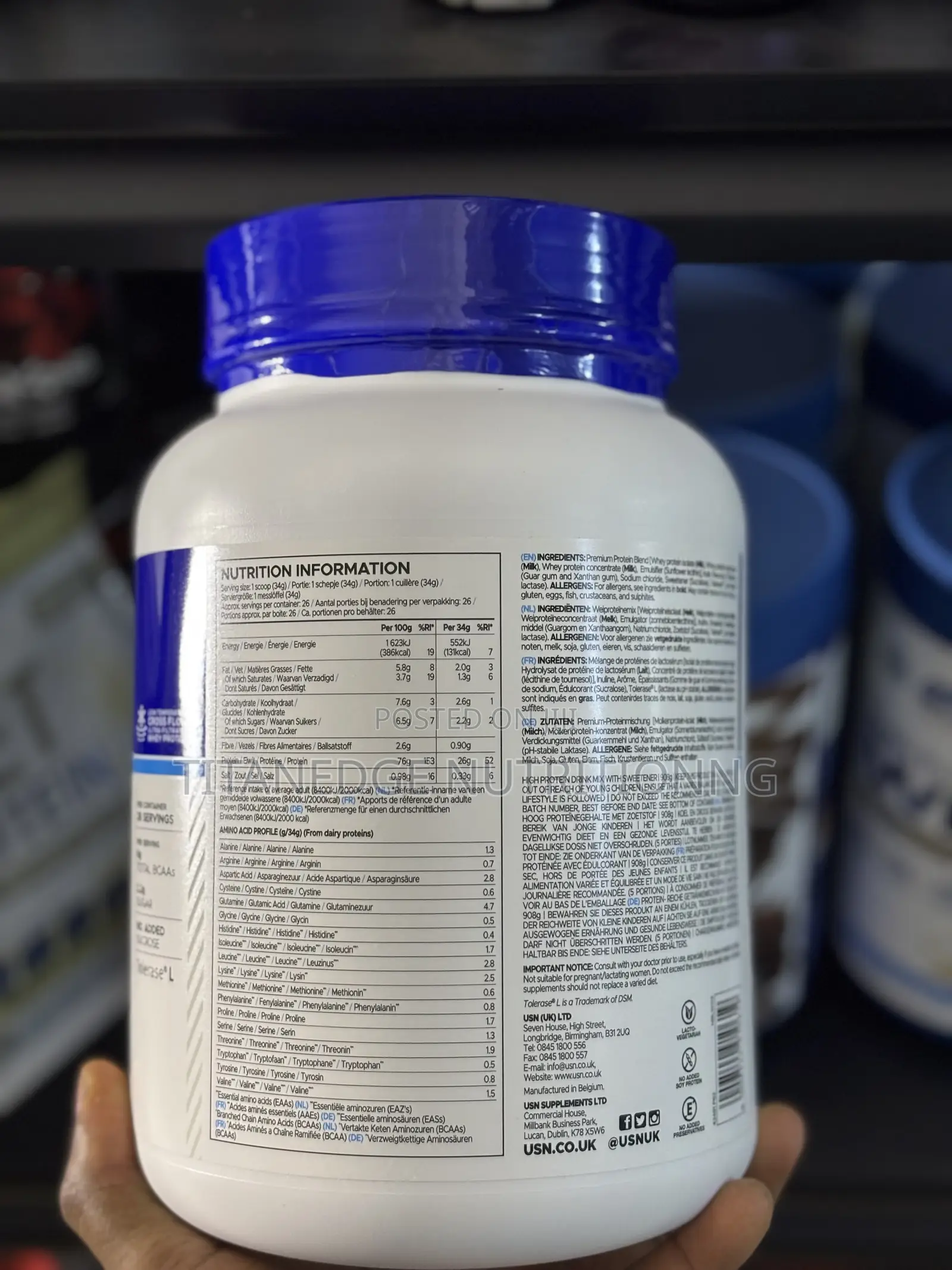 Usn Blue Lab 100 Whey Protein 908g