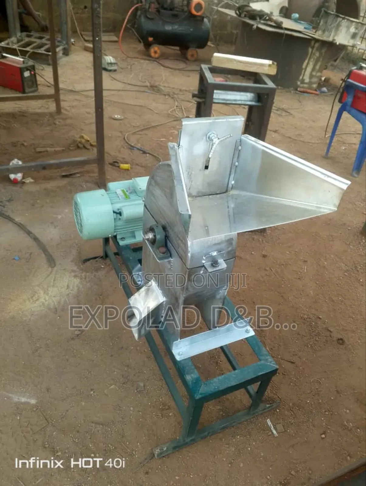 100kg/Hr Stainless Steel Hammer Mill