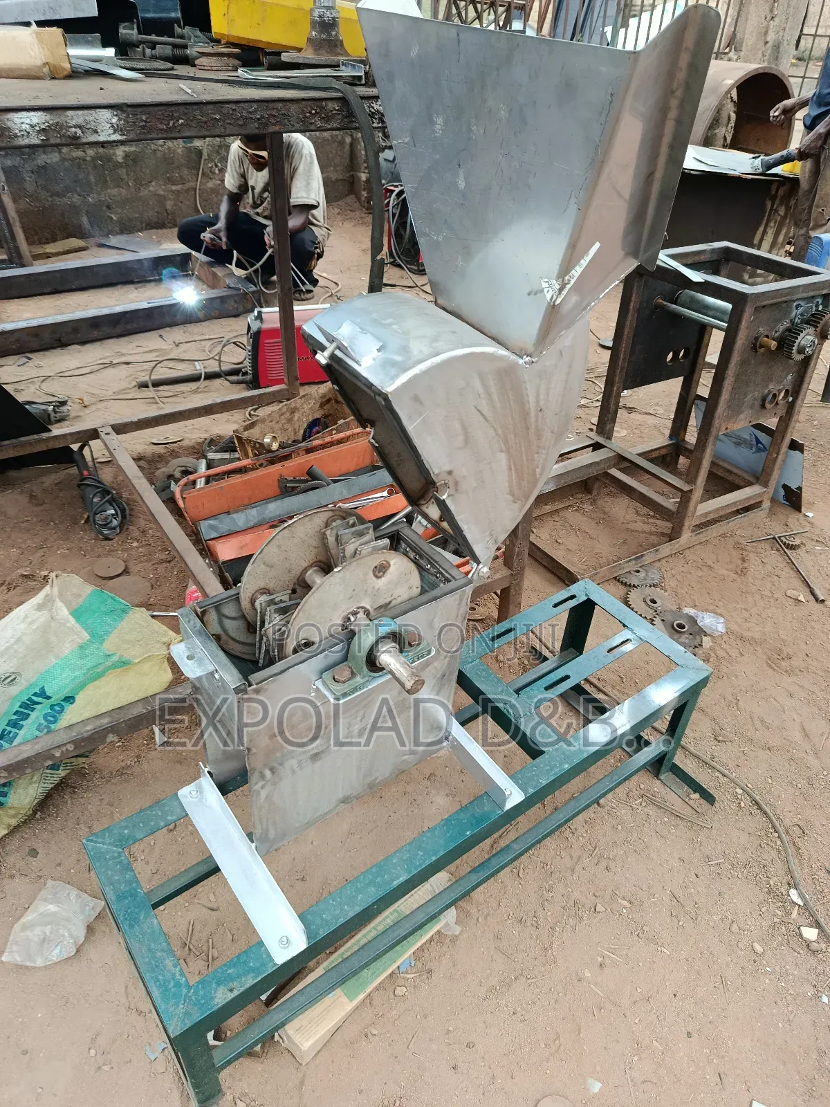 100kg/Hr Stainless Steel Hammer Mill