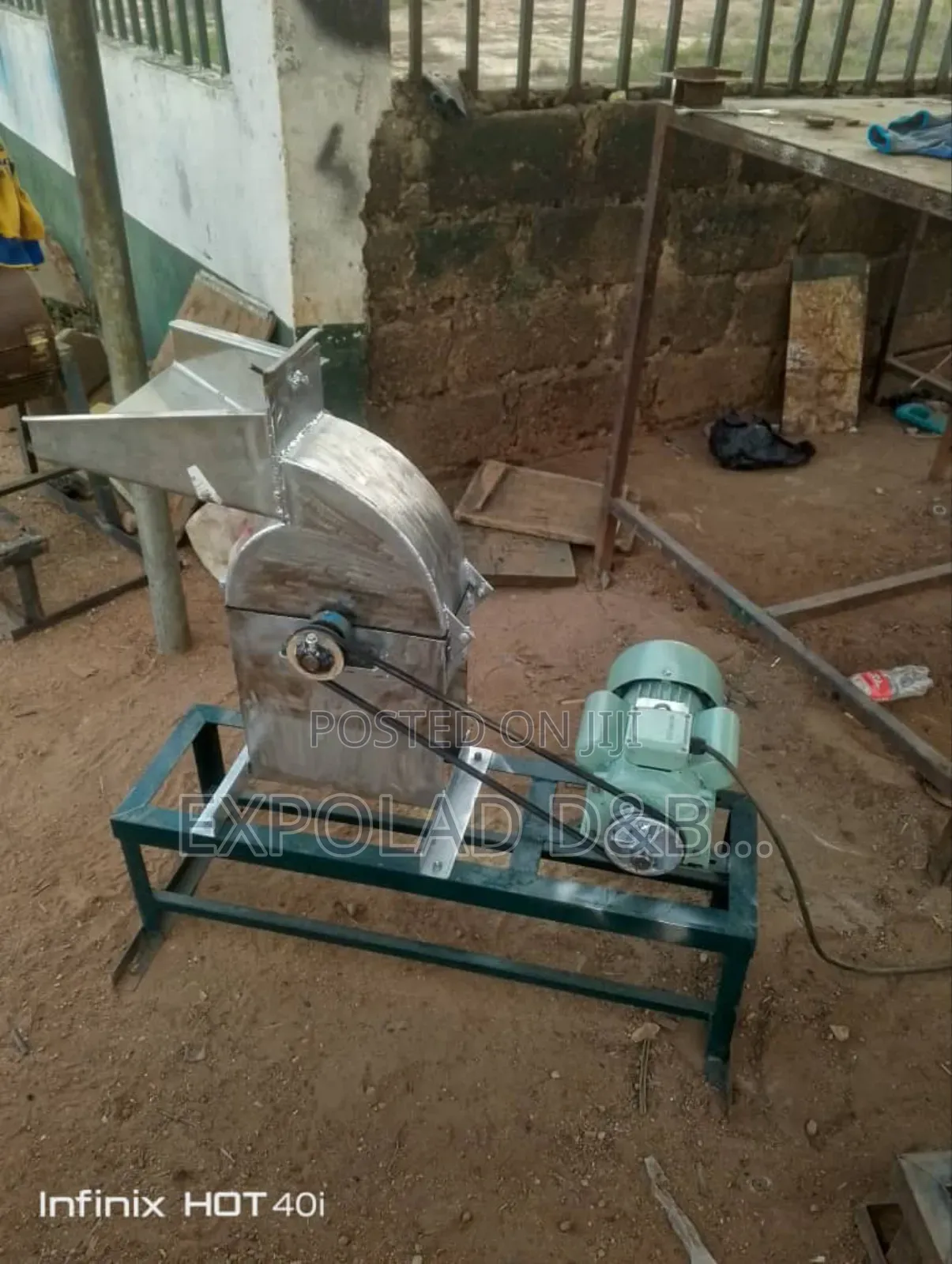 100kg/Hr Stainless Steel Hammer Mill