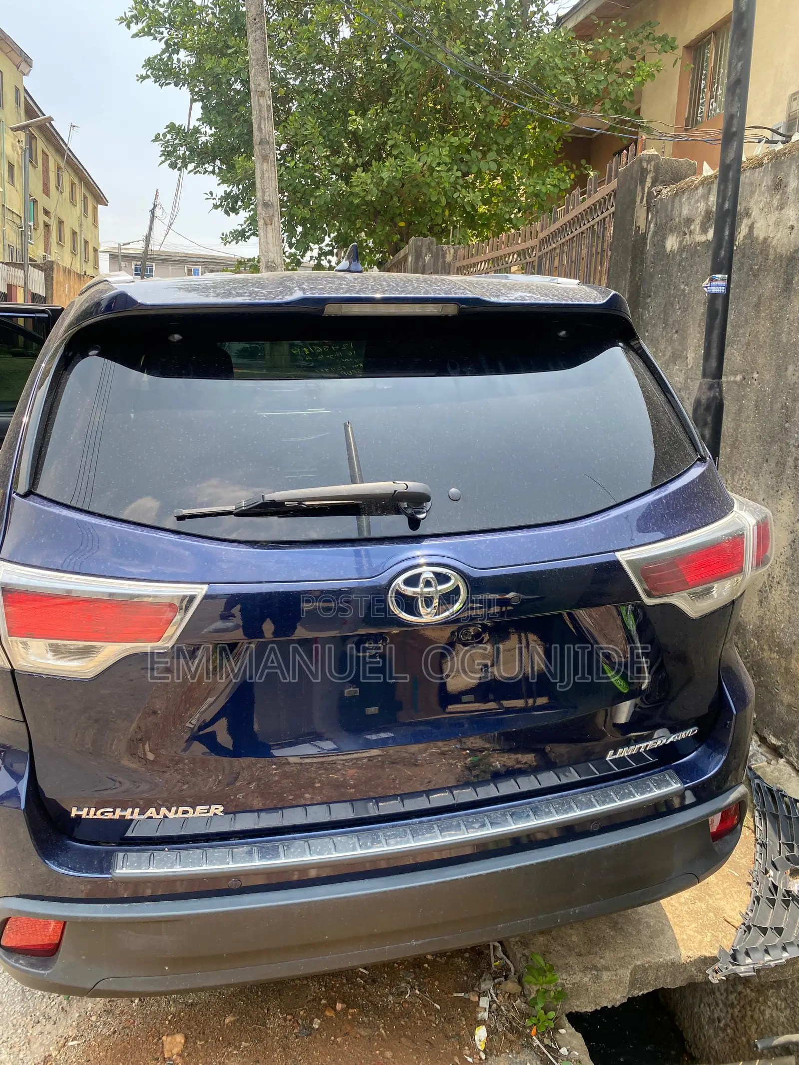 Toyota Highlander Limited V6 4x4 (3.5L 6cyl 6A) 2016 Blue