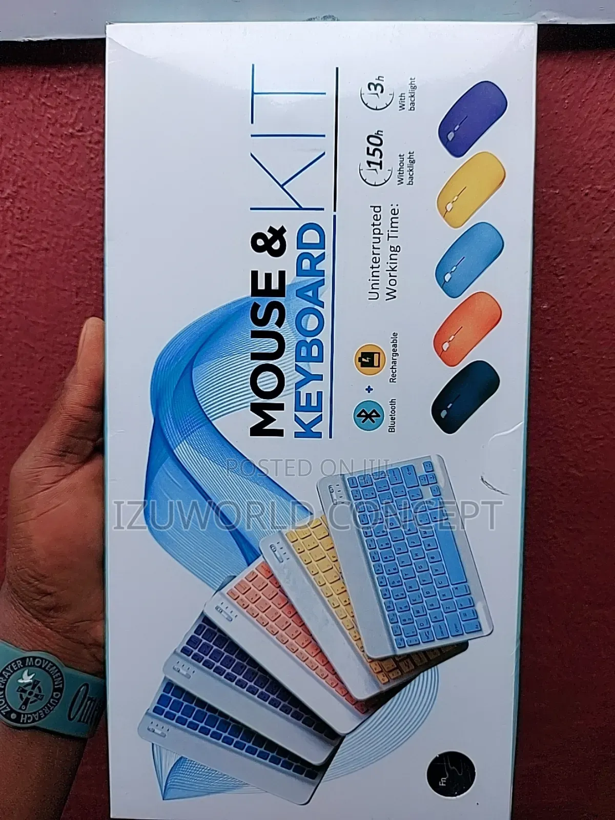 Wireless and Bluetooth Keyboard and Mouse With Keyboard Light