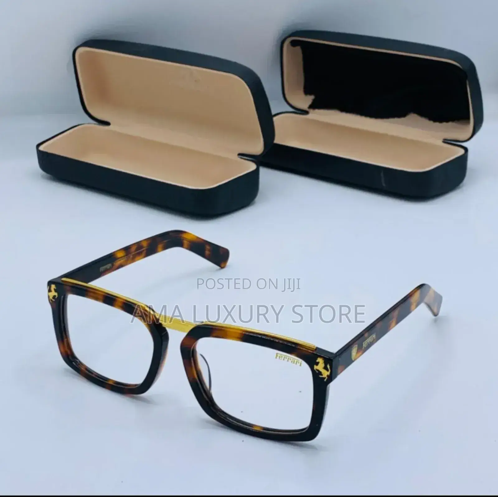 Ferrari Luxury Transparent Clear Lense Glasses