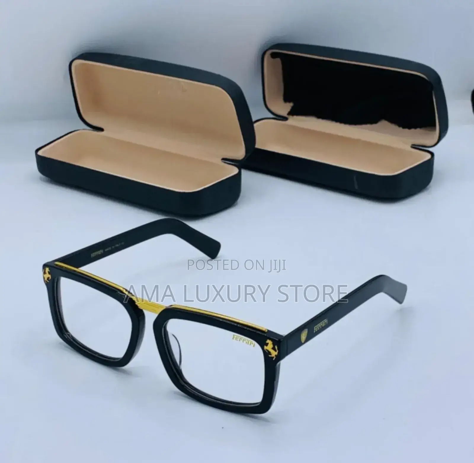 Ferrari Luxury Transparent Clear Lense Glasses