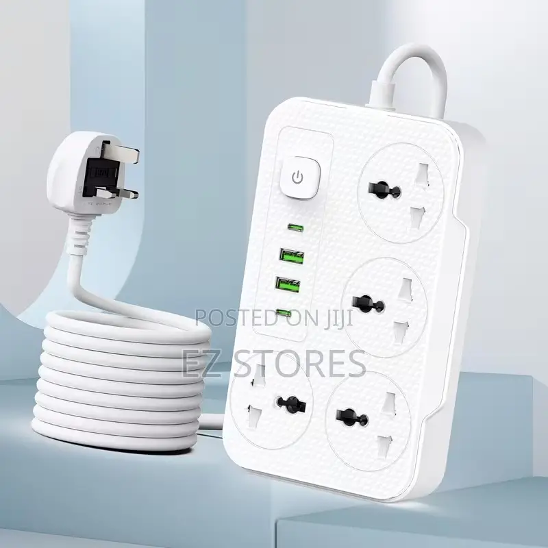 Extension Box 4/6 Sockets Usb Type-C Power Strip