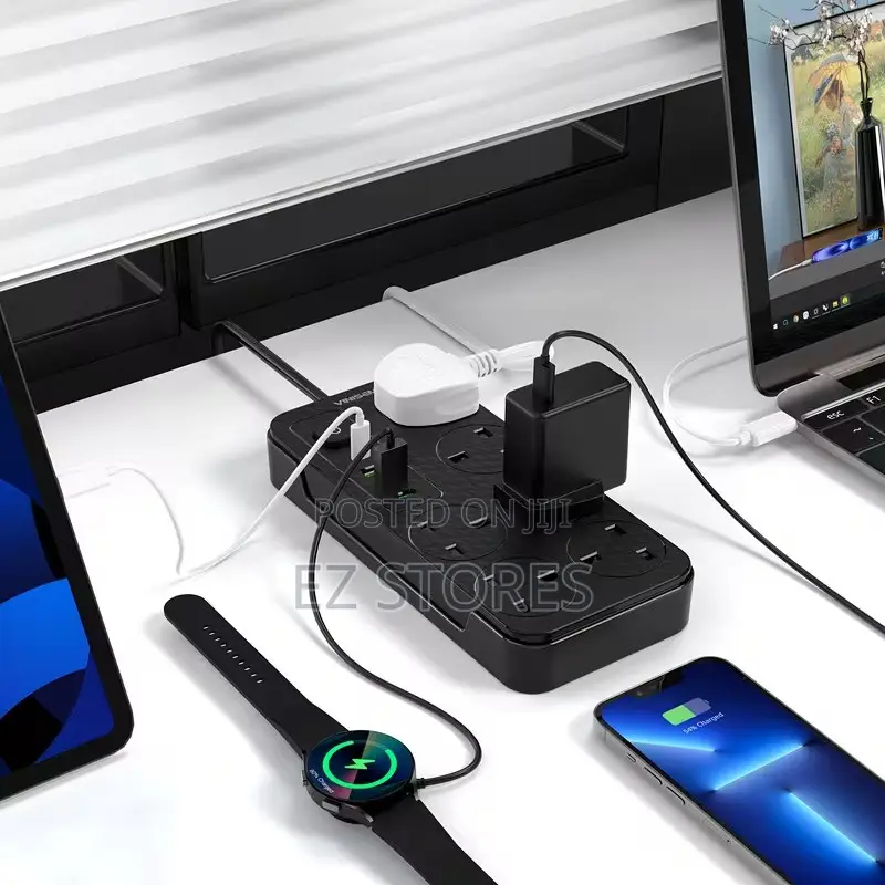 Extension Box 4/6 Sockets Usb Type-C Power Strip