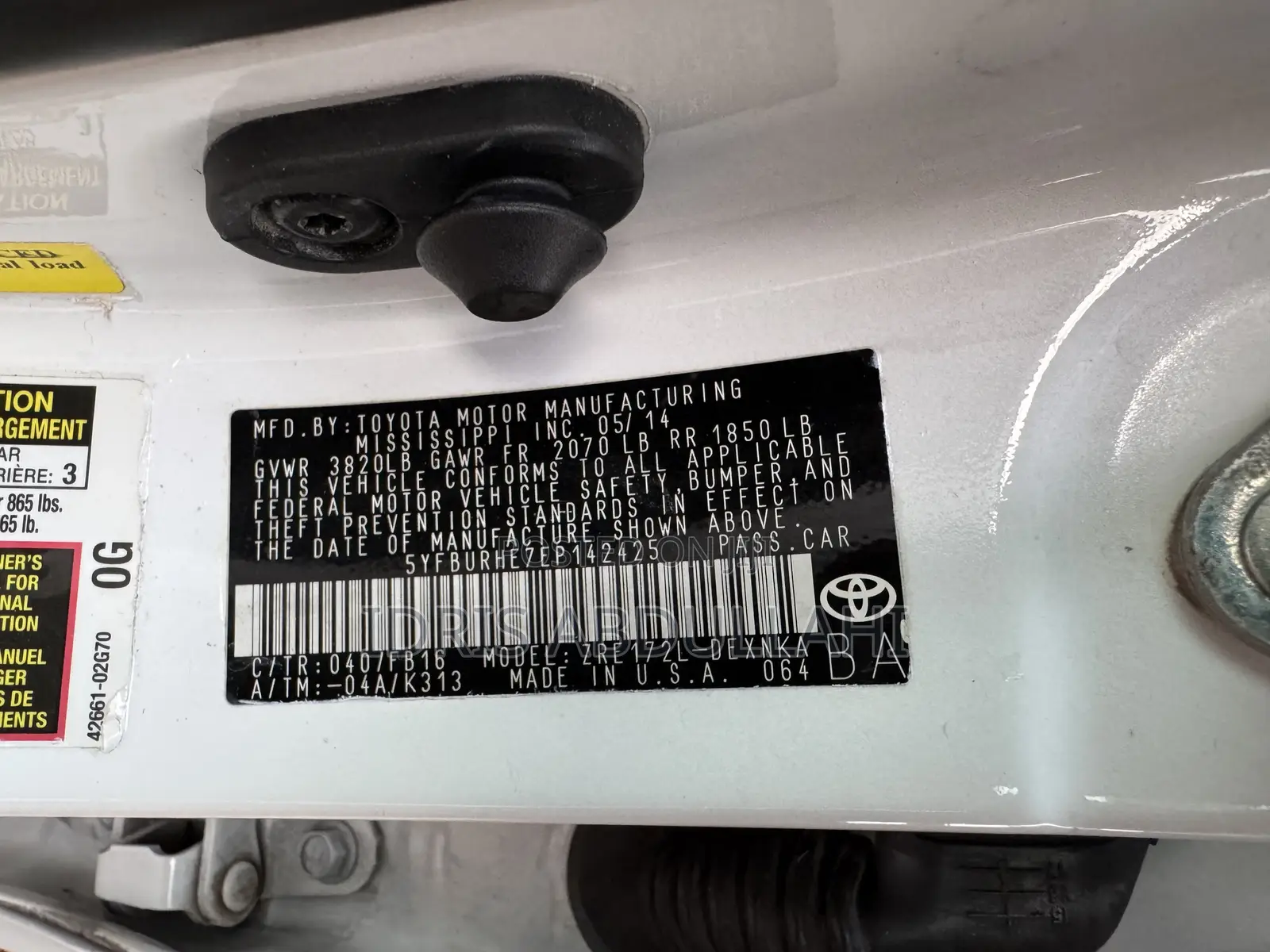 Toyota Corolla 2015 White