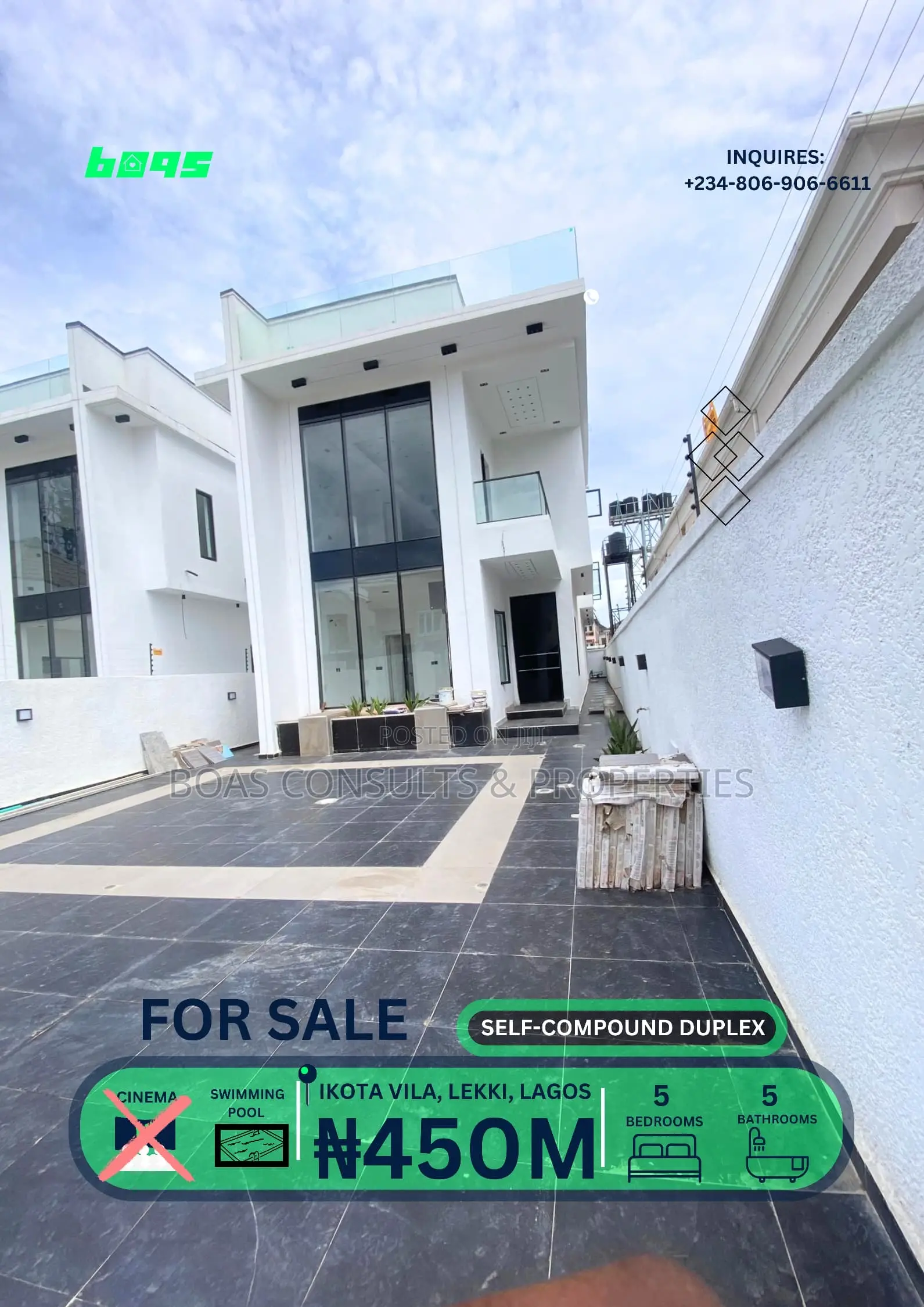 5bdrm Duplex in Ikota for sale