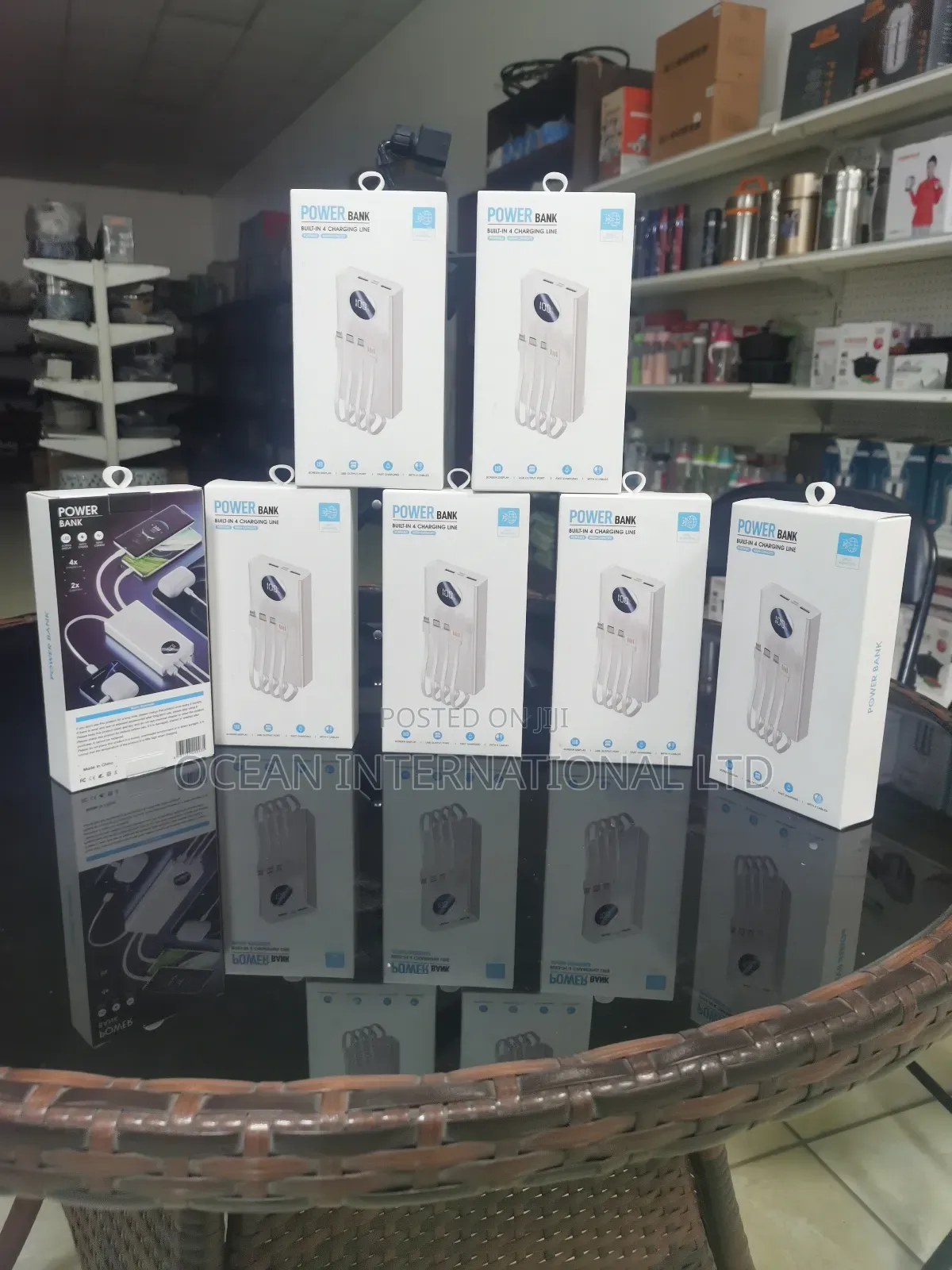 CGN Powerbank Built-in 4 Charging Lines Portable High Capacity