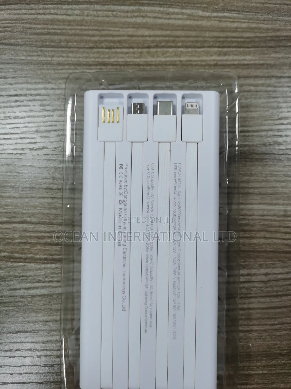 CGN Powerbank Built-in 4 Charging Lines Portable High Capacity