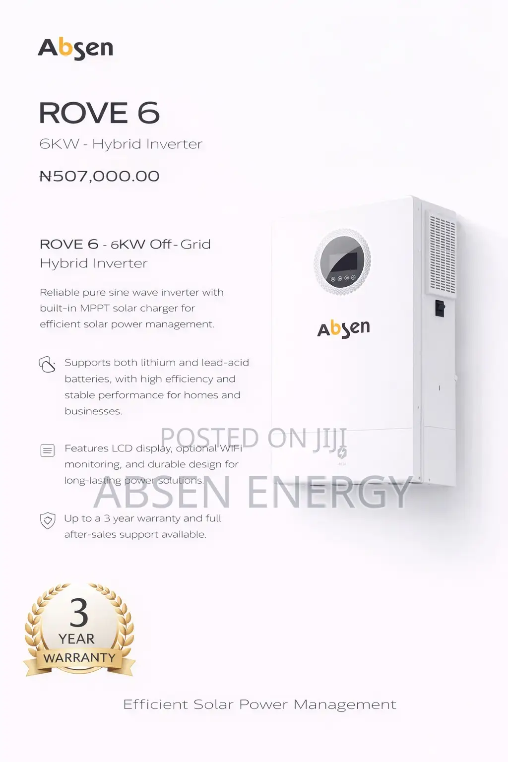 Rove 6 - 6kw Off Grid Hybrid Inverter