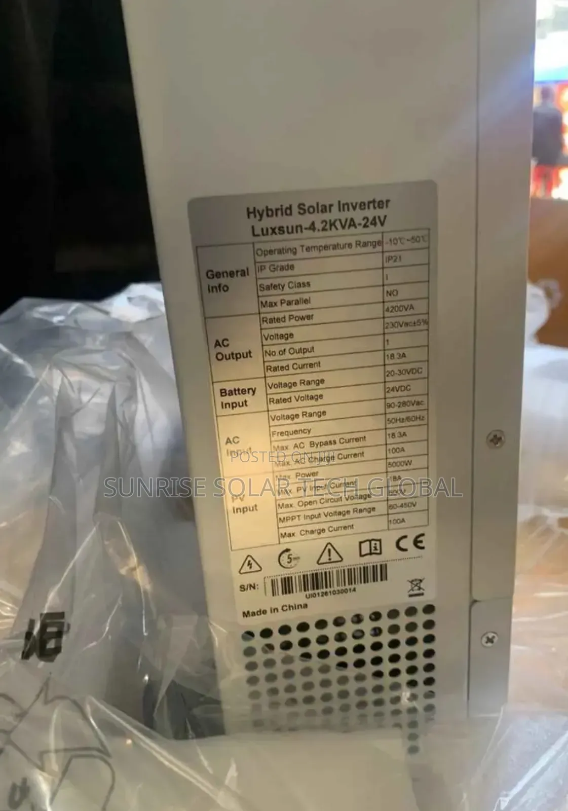 4.2kva 24v Luxsun Hybrid Inverter