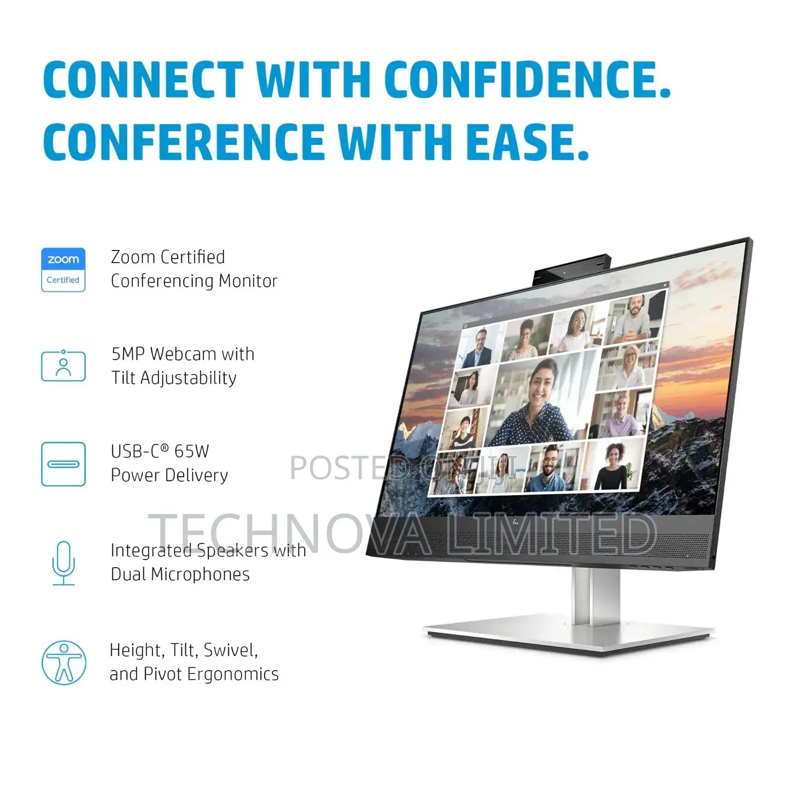 Hp E24m G4 Full Hd 23.8 Inch Usb-C Conferencing Monitor 75hz Ips