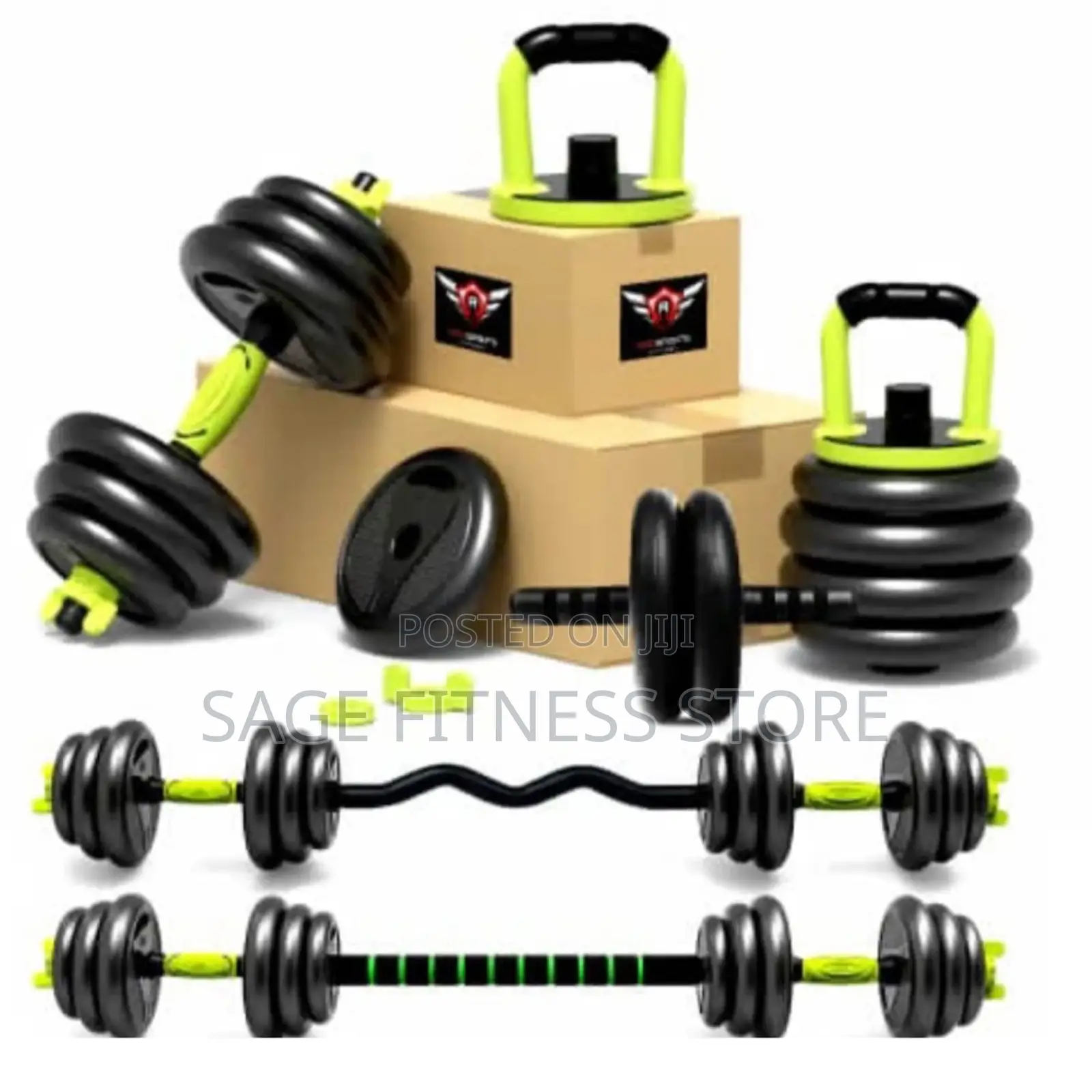 40kg Adjustable 6 in 1 Dumbbell Set