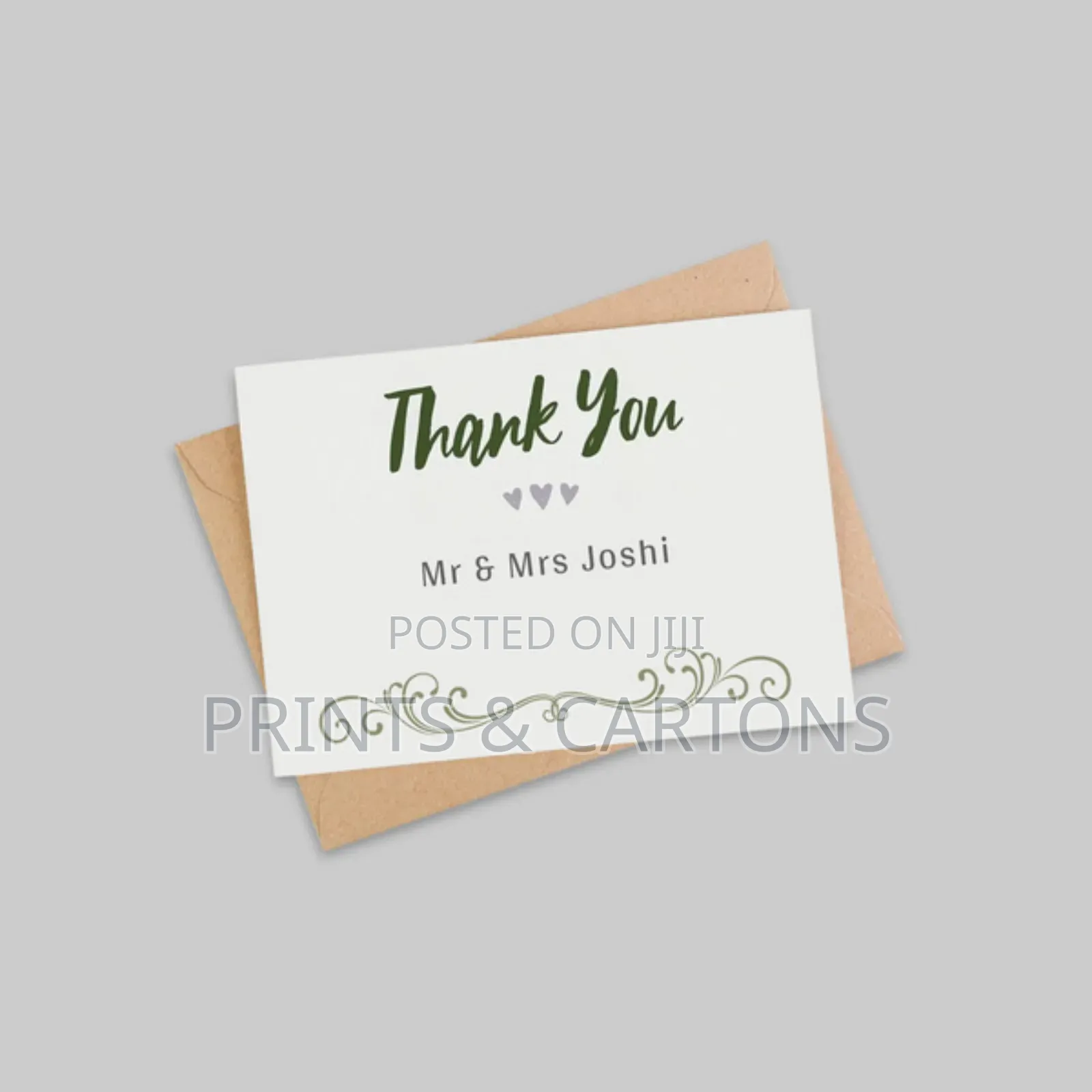 Custom Printed Thank You Card for Events