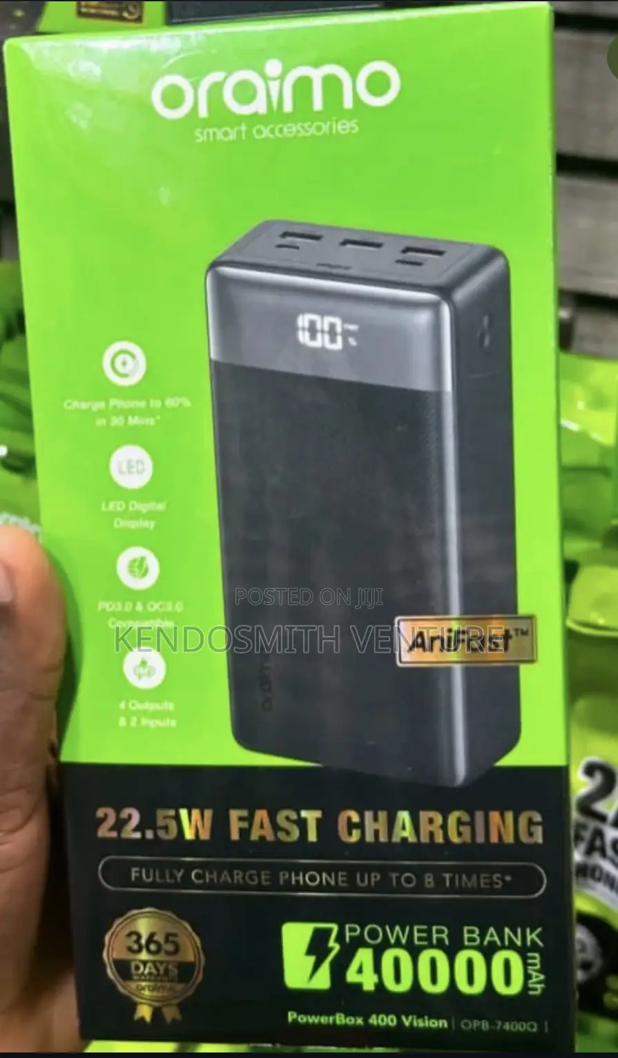Original Oraimo P400q 40000mah 22.5w Fast Charging Power Bank
