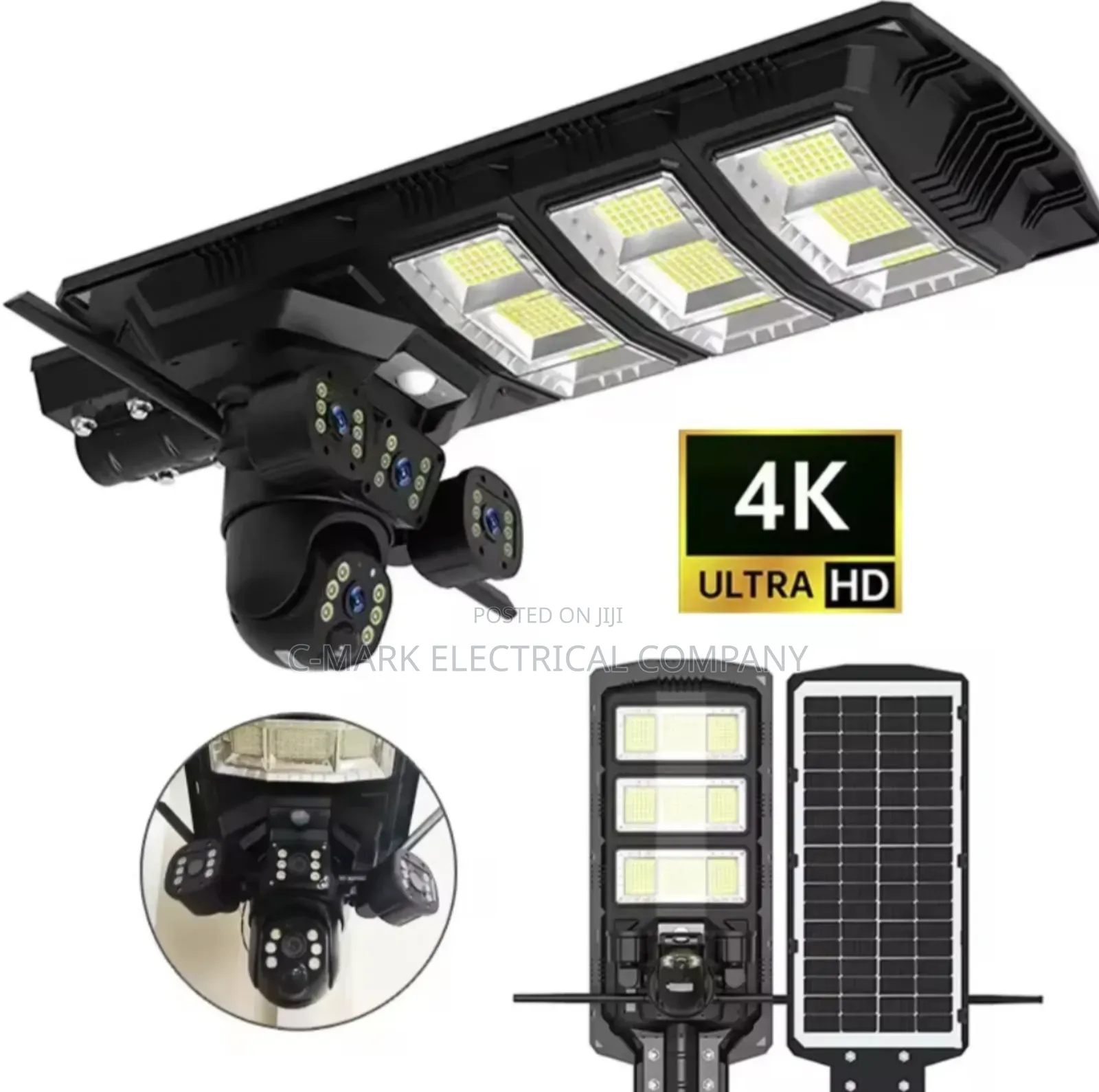 3 Lens Camera Solar Street Light Ip65 2000w Human