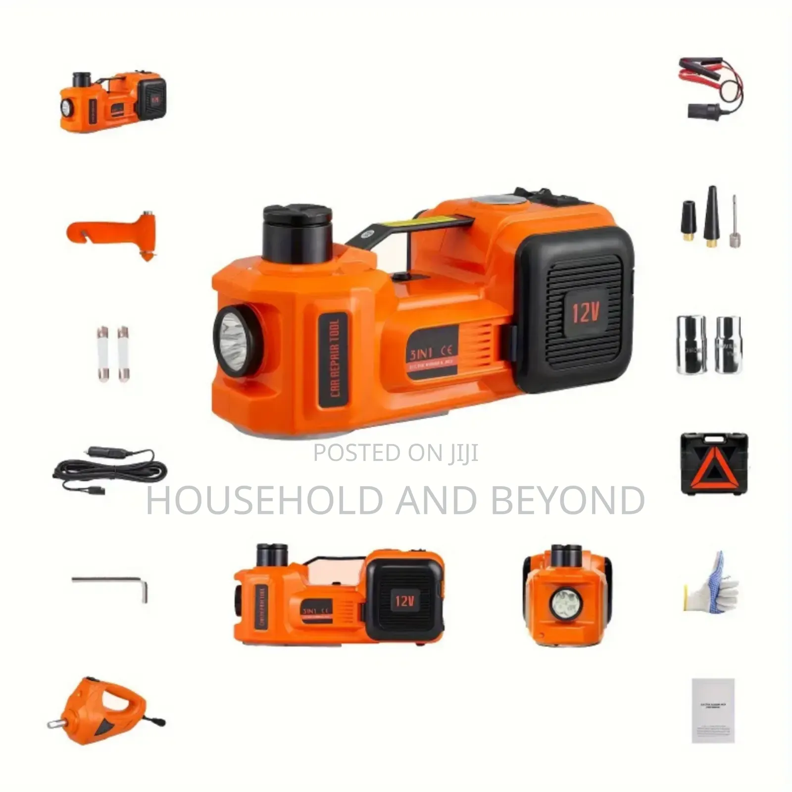 5 In 1 Car Electric Repair Kit Automatic Jack Air Pump