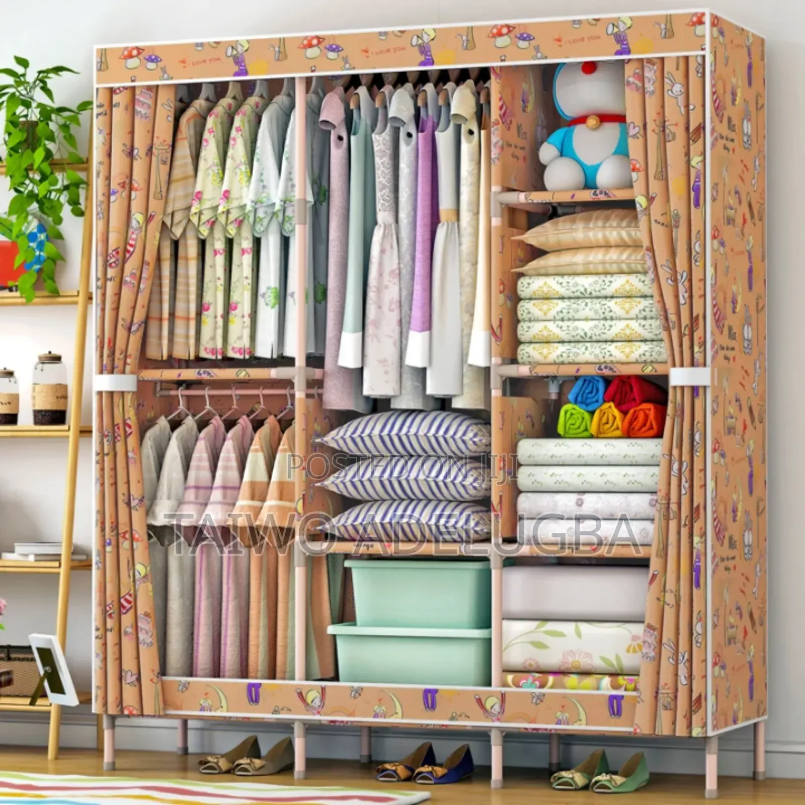 3partition Wooden Wardrobe 
High Quality